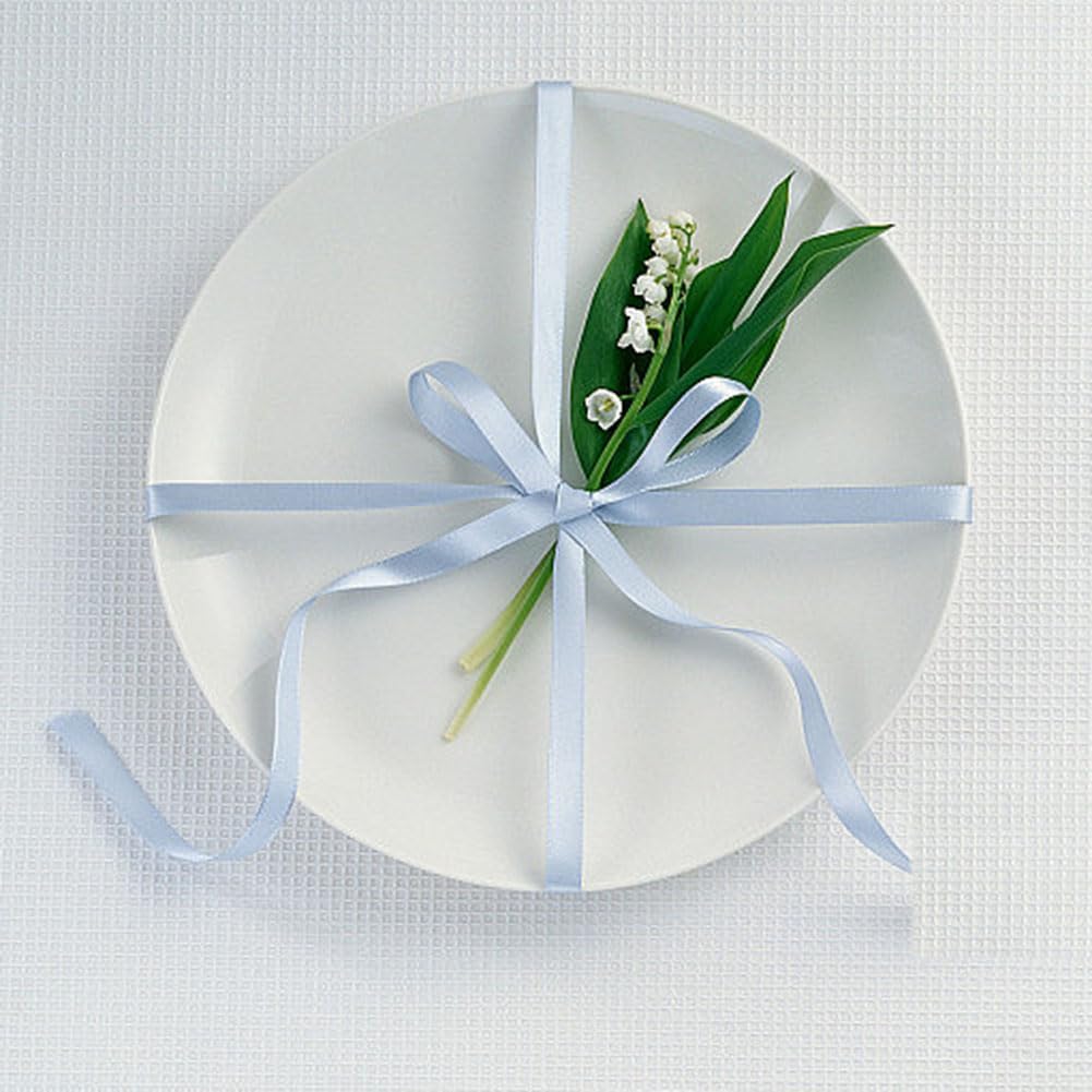 Light Blue Satin Ribbon Double Faced Satin 1/2 inch x 55 Yards Polyester Ribbon for Gift Wrapping Crafts Wedding Decoration Bows Ornaments Party Bouquet Floral Arrangement