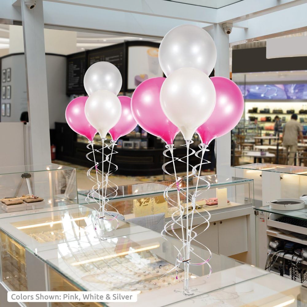 PermaShine - Reusable and Helium Free Balloon Bouquet - Permanent Plastic Indoor and Outdoor Balloons