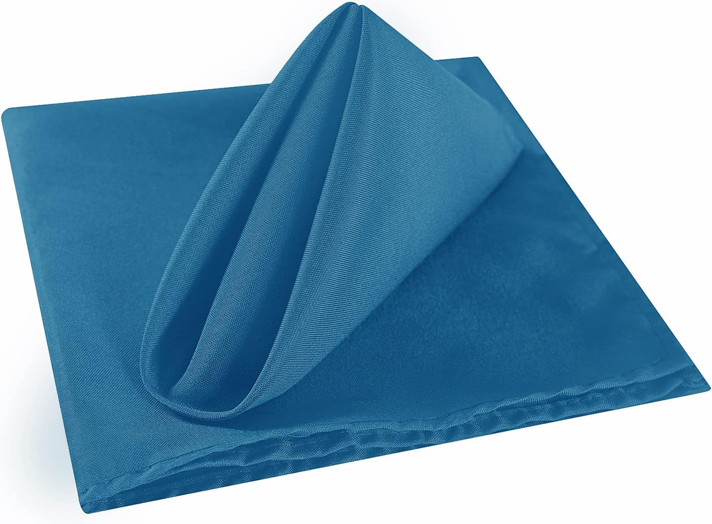 Cloth Napkins 17x17 inch Washable Polyester Dinner Napkins Soft Table Napkins for Wedding Party Dining Banquet(Mediterranean Blue,50PCS)