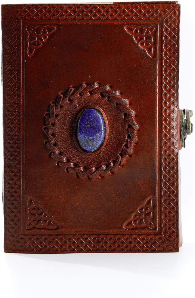 Vintage Leather Journal Handmade Buffalo Non-Refillable Deckle Edge Paper – Leather Bound Journal for Women Men Vintage C-Lock Closure Ideal for Writing & Travel for Artists