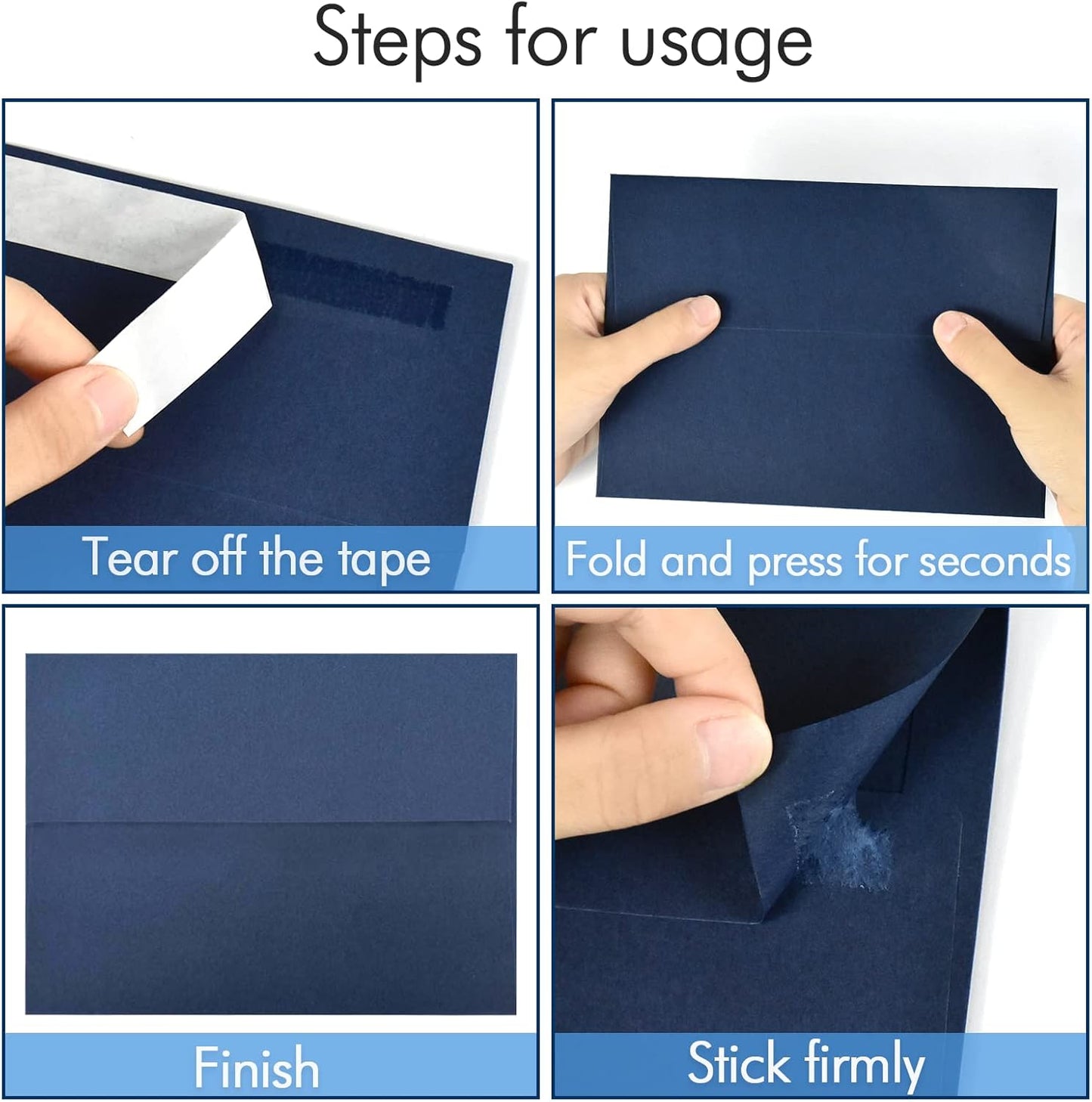 100 Pack A2 Blue Envelopes Self Sealing Adhesive Perfect for Weddings, RSVP, Invitations, Baby Shower,Greeting Cards,Announcements, Thank You Notes| A2(4.375 x5.75 Inches)