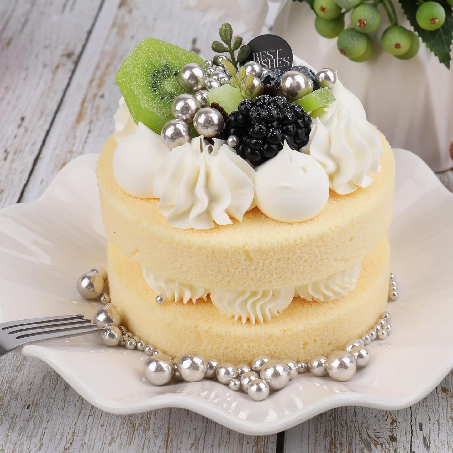 Sprinkles for Cake Decorating, 11Oz 6 Sizes Mix Silver Pearl Sprinkles for Cake Cupcake Ice Cream Donuts Cookie Baking Toppings