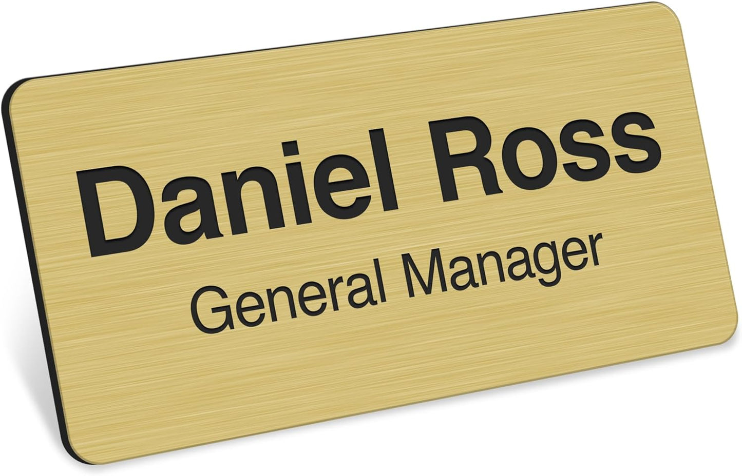 Name Tag, Magnetic Name Tags, Personalized Name Tags, 1.5 x 3 Inches, Durable Engravable Impact Acrylic Material, Made in The USA by My Sign Center (Classic Rectangle)