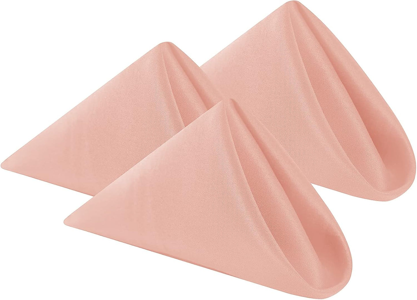 Cloth Napkins 17x17 inch Washable Polyester Dinner Napkins Soft Table Napkins for Wedding Party Dining Banquet(Dusty Pink,25PCS)