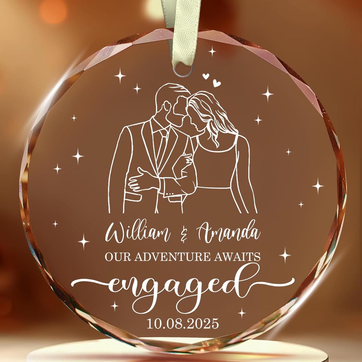 Personalized The Year We Became Mr & Mrs Christmas Ornament- Wedding Gifts For Newlywed Couple, Bride And Groom - Wedding Gifts for Couples 2025, Bridal Shower Ornaments