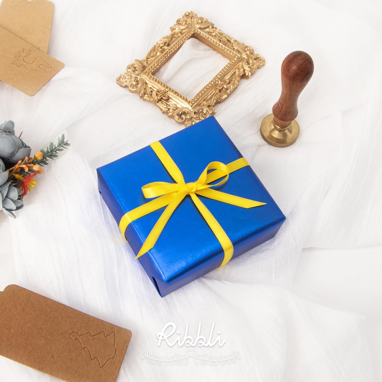 Ribbli Maize Yellow Satin Ribbon Double Faced Satin 1/4 Inch x Continuous 100 Yards-Yellow Ribbon for Gift Wrapping Crafts Wedding Decoration Bows Bouquet Floral Arrangement