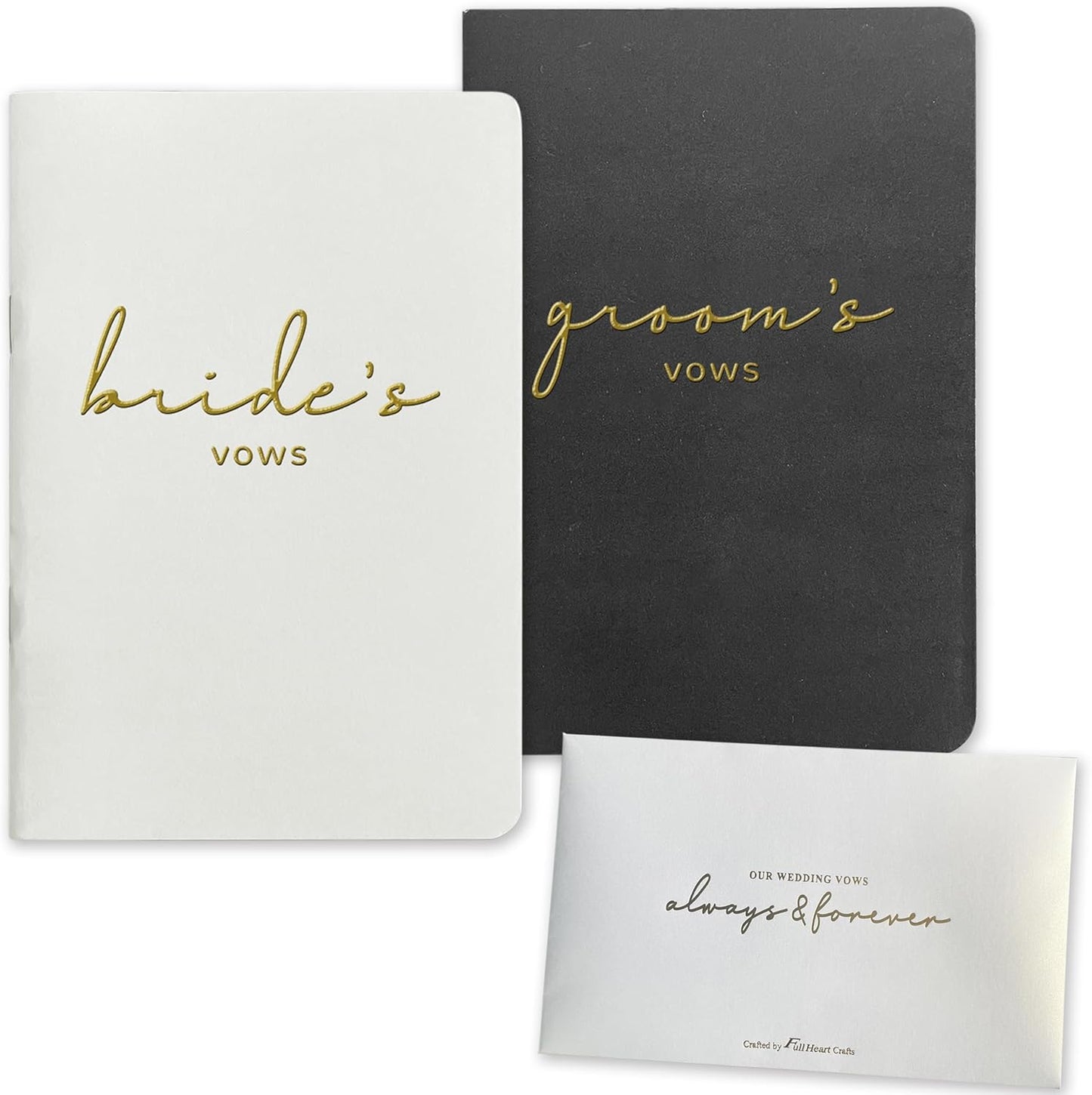 Vow Books His and Hers Wedding Vow Books Bride and Groom Vow Books Wedding Essentials Wedding Accessories(XZ-GB-Black)