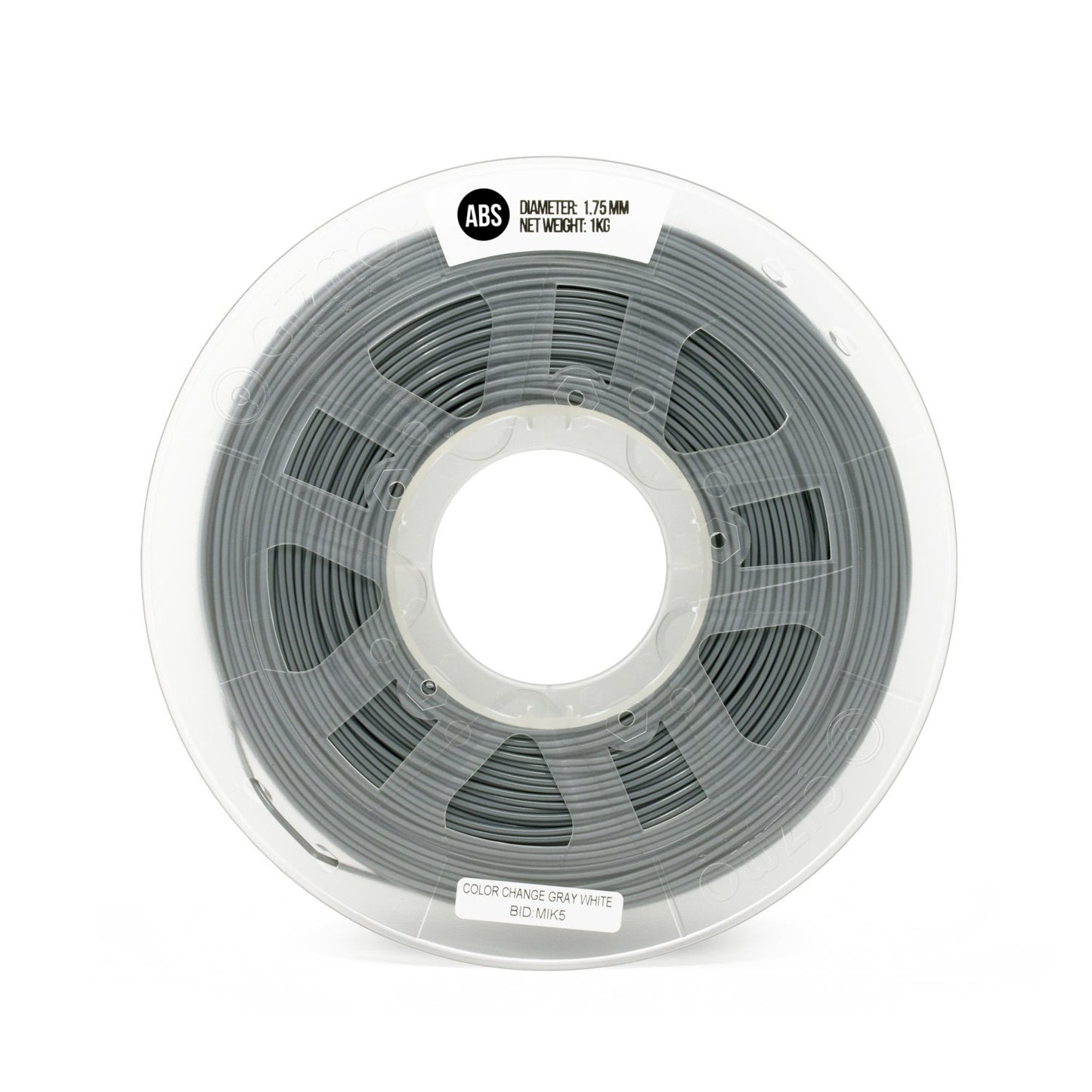 Gizmo Dorks 3mm (2.85mm) ABS Filament 1kg / 2.2lb for 3D Printers, Color Change Gray to White