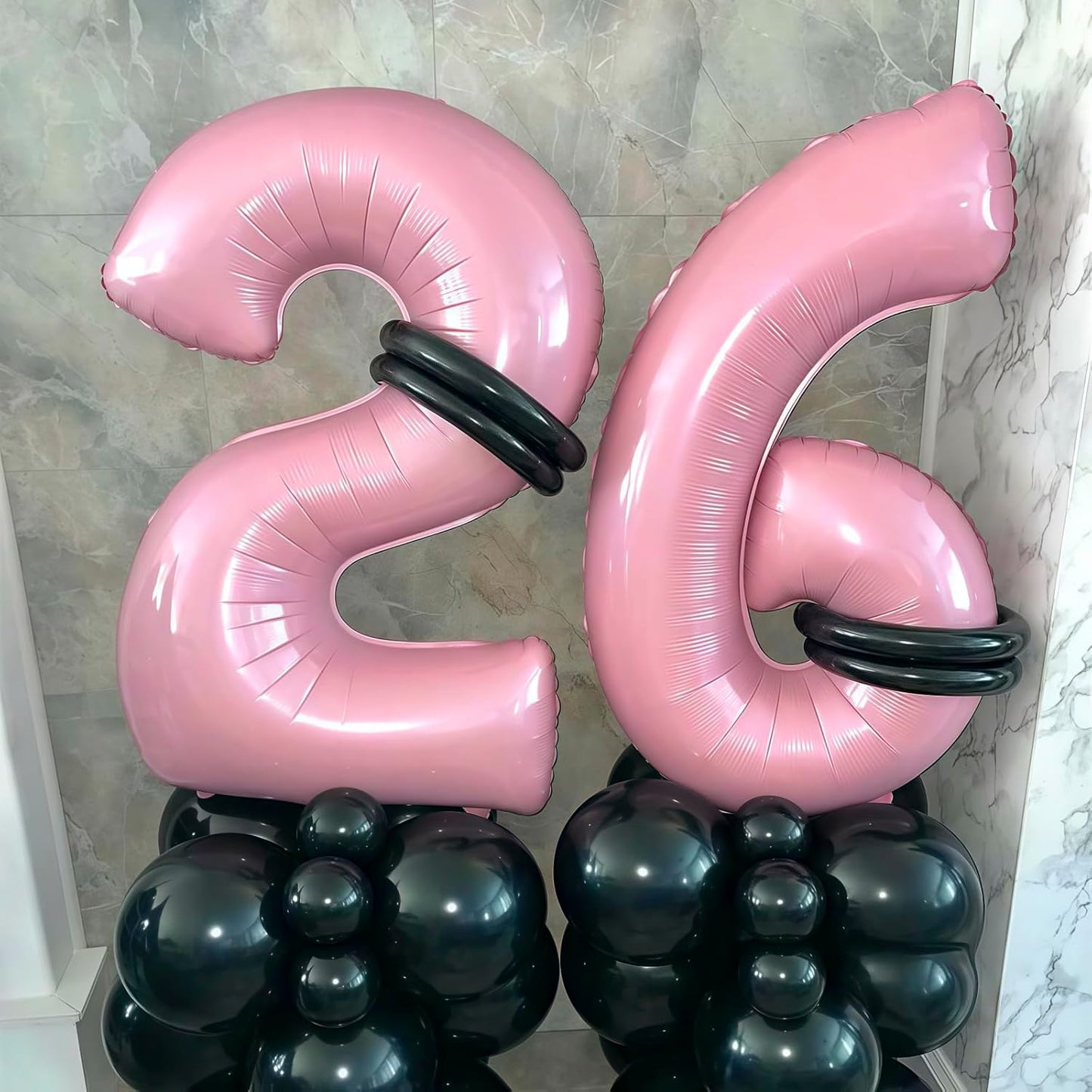 Pastel Pink 7 Balloon, Light Pink 6 Balloons Number,40 Inch Helium Foil Mylar Number 7 Balloon for Birthday Party