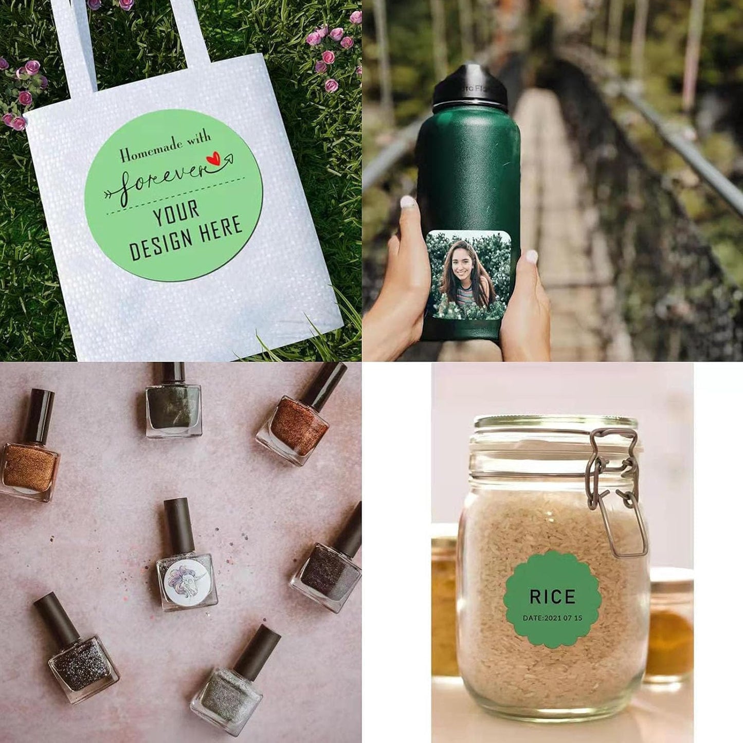 Custom Stickers for Weddings, Birthdays & Businesses - Personalized Labels with Your Logo - Waterproof, Fade and Heat Resistant - Pack of 100-1000 (Custom Text, 3 Inch)