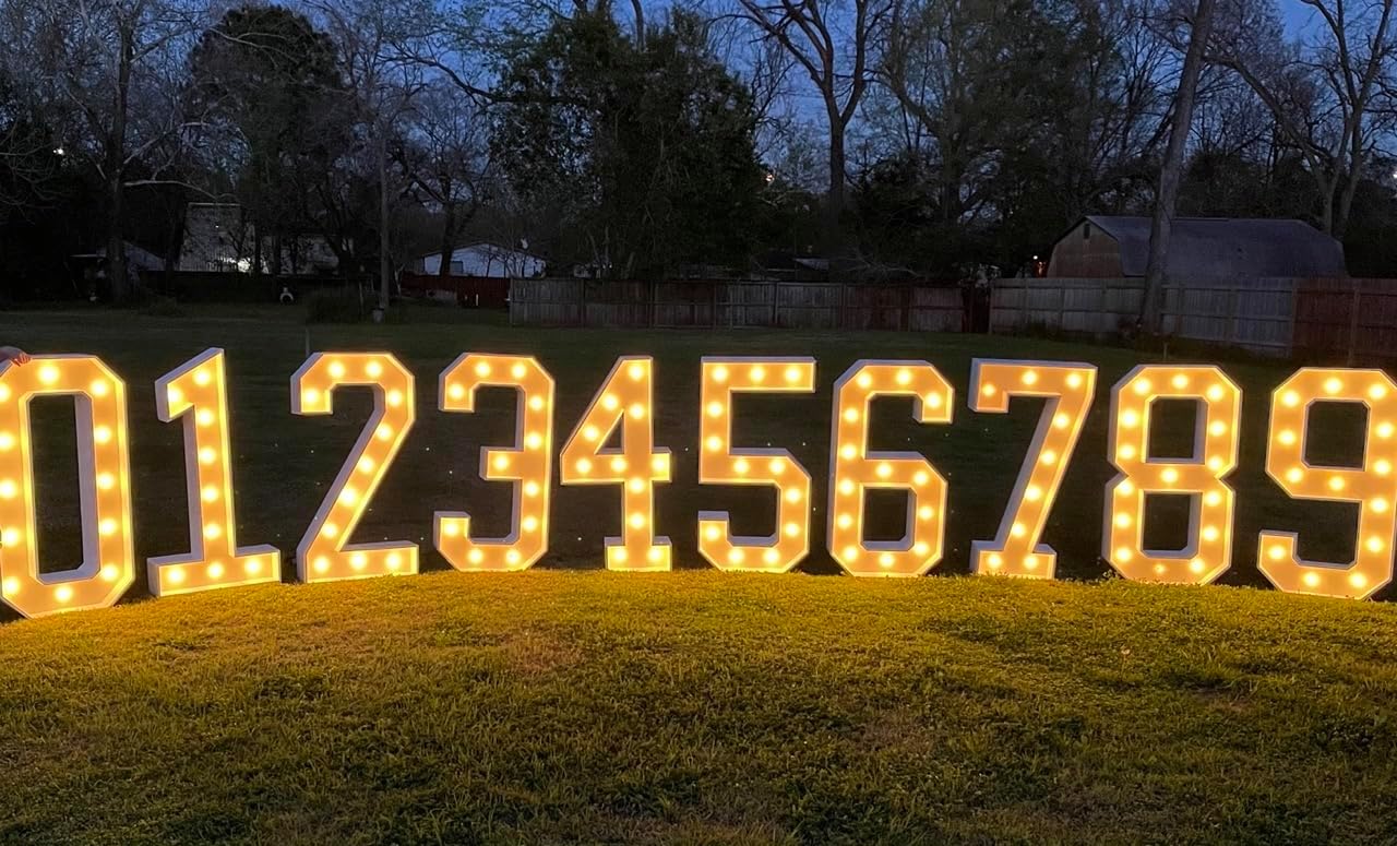 4ft Wood Marquee Letters/Numbers (Price is per Marquee, Once Order is Placed Please Message us to let us Know What Letters/Numbers You Need
