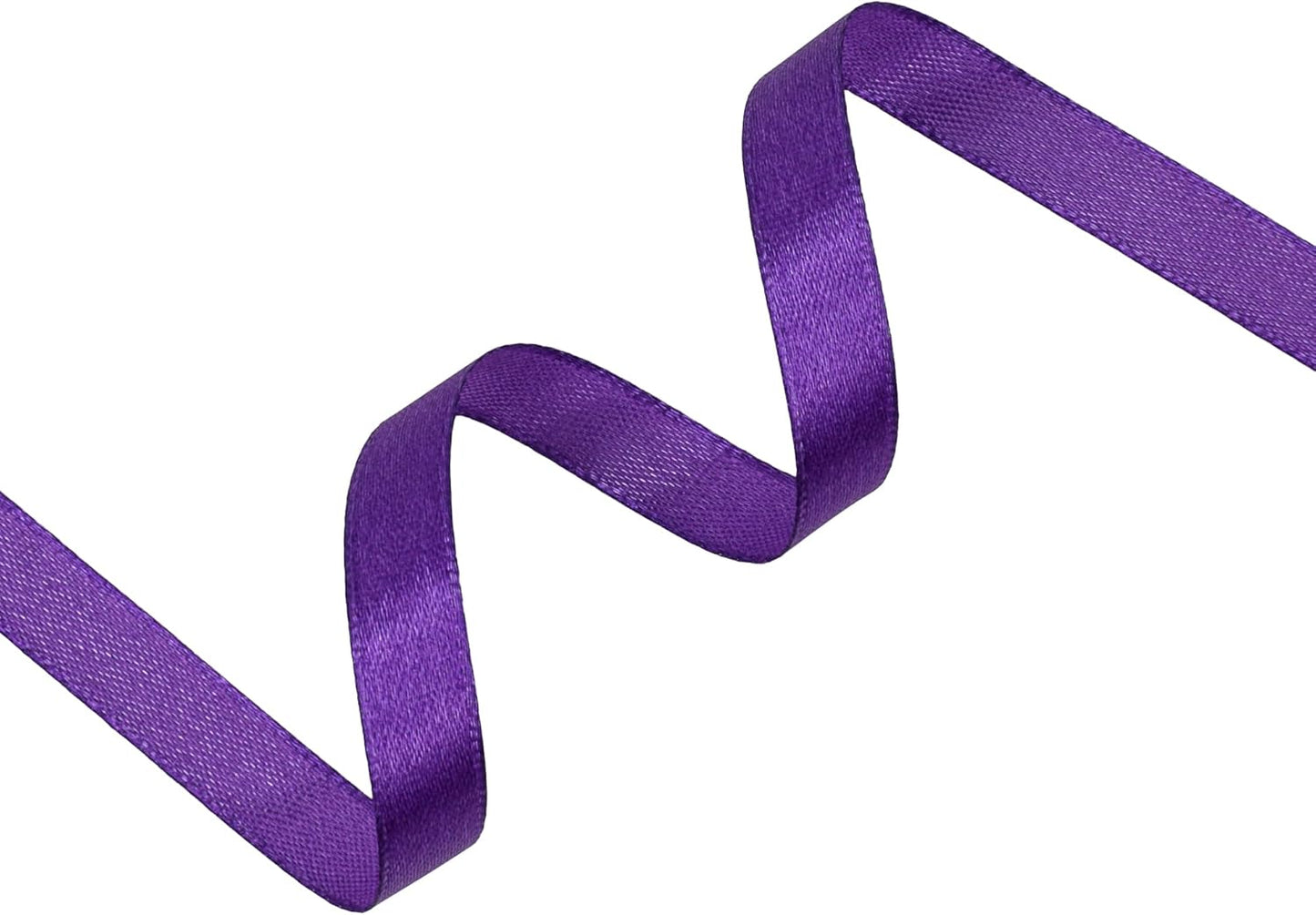 Purple Satin Ribbon 3/8 inch X Continuous 100 Yards, Single Face Polyester Ribbon Perfect for Gift Wrapping, Flower Bouquet, Wedding Decor, Crafts, Bow Making, Sewing and More