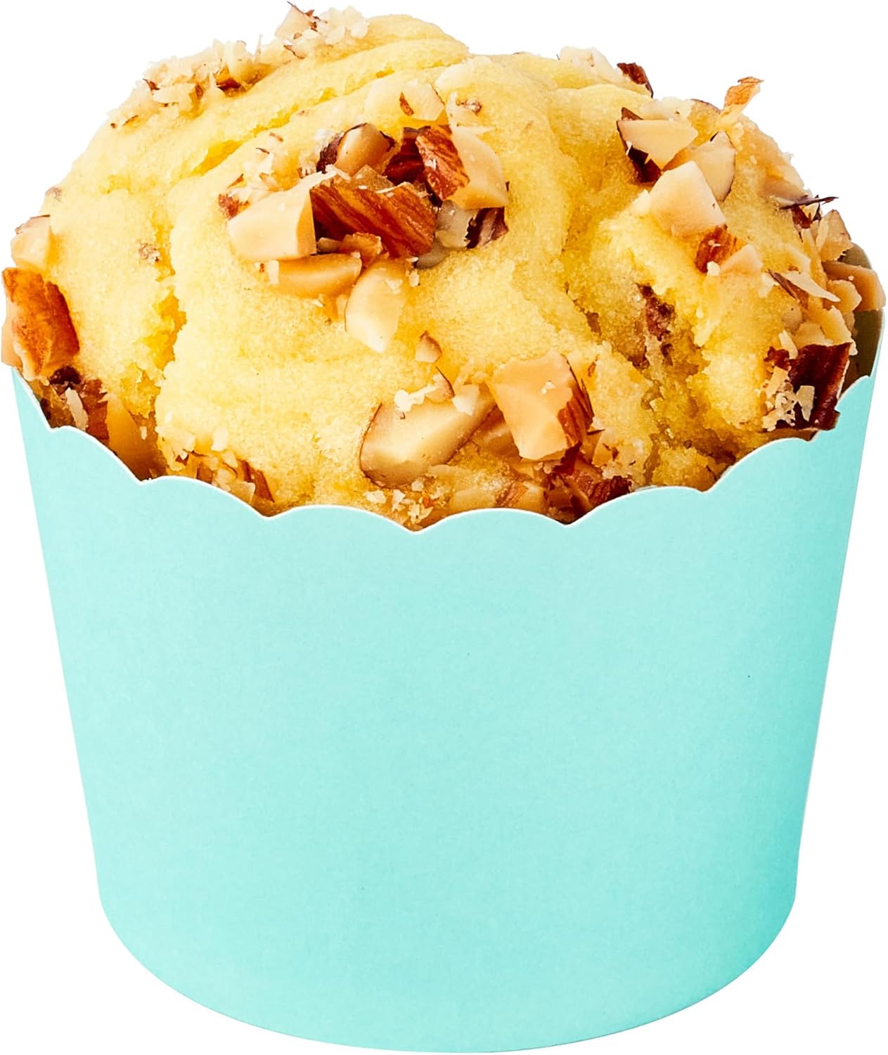 Panificio 3 Ounce Cupcake Wrappers, 200 Scalloped Baking Cups - Oven-Ready, Greaseproof, Turquoise Paper Cupcake Liners, Disposable, For Birthdays, Baby Showers, Or Weddings - Restaurantware