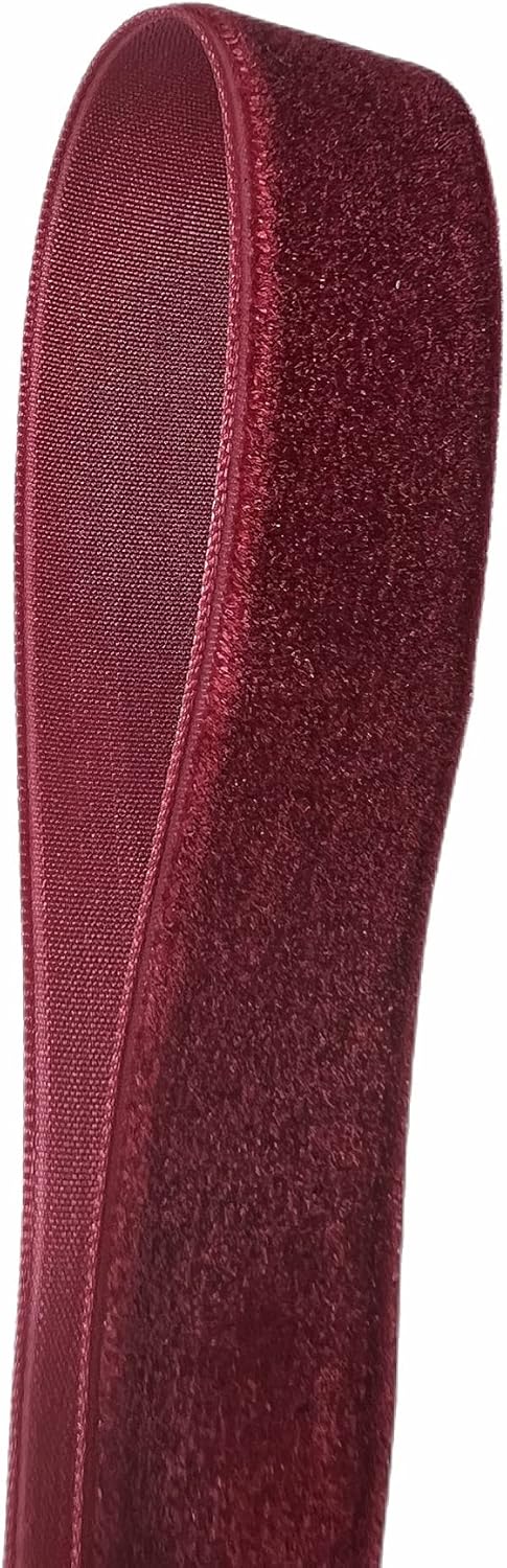 Vintage Burgundy Velvet Ribbon, 1 Inch X 25Yd