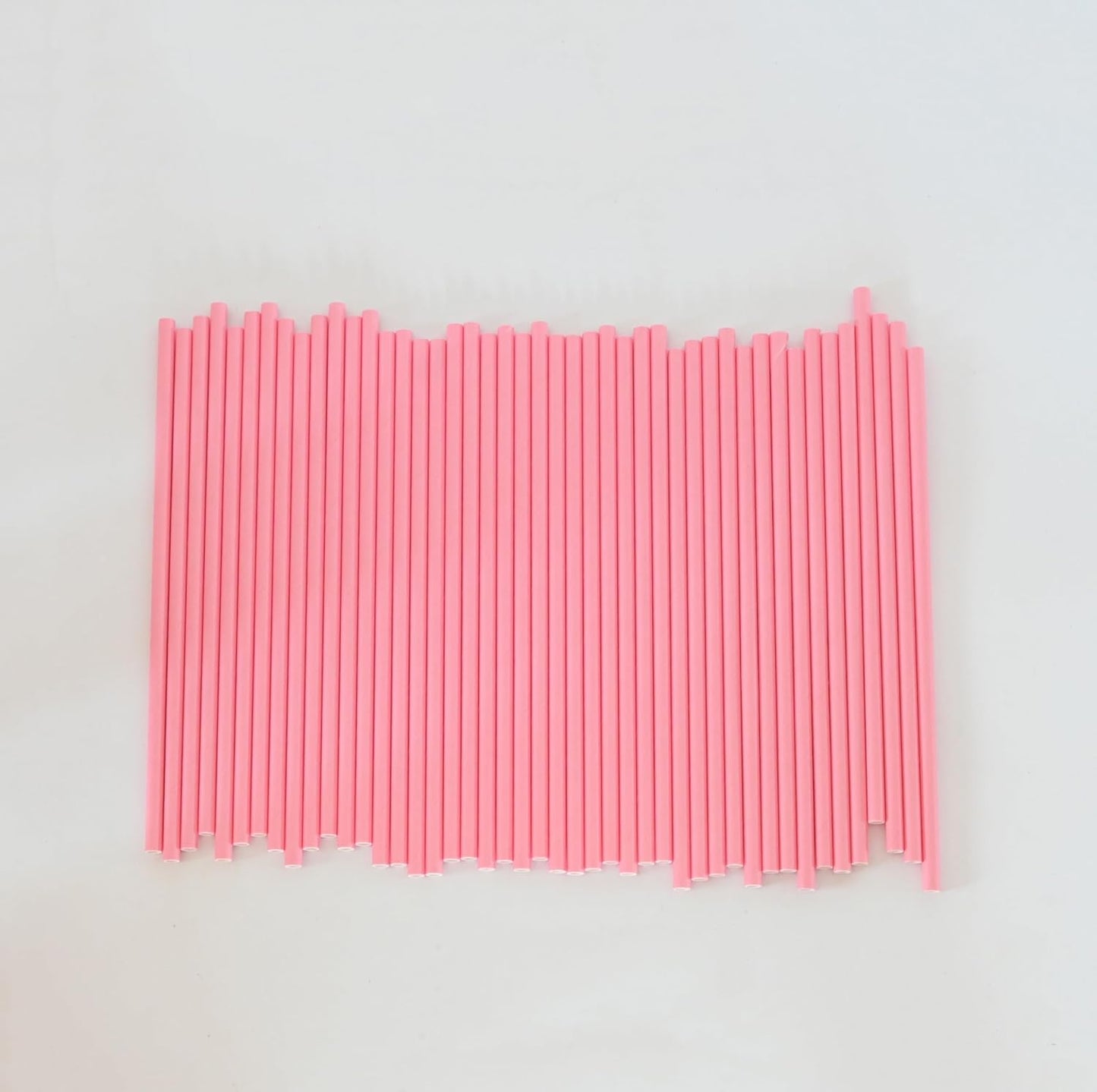 GLUJASBIO Pink Paper Straws Drinking Disposable Pastel Straws Bulk Party Suppliers for Girls Party, Baby Shower, Birthdays, Weddings, 7.75" x 0.24"