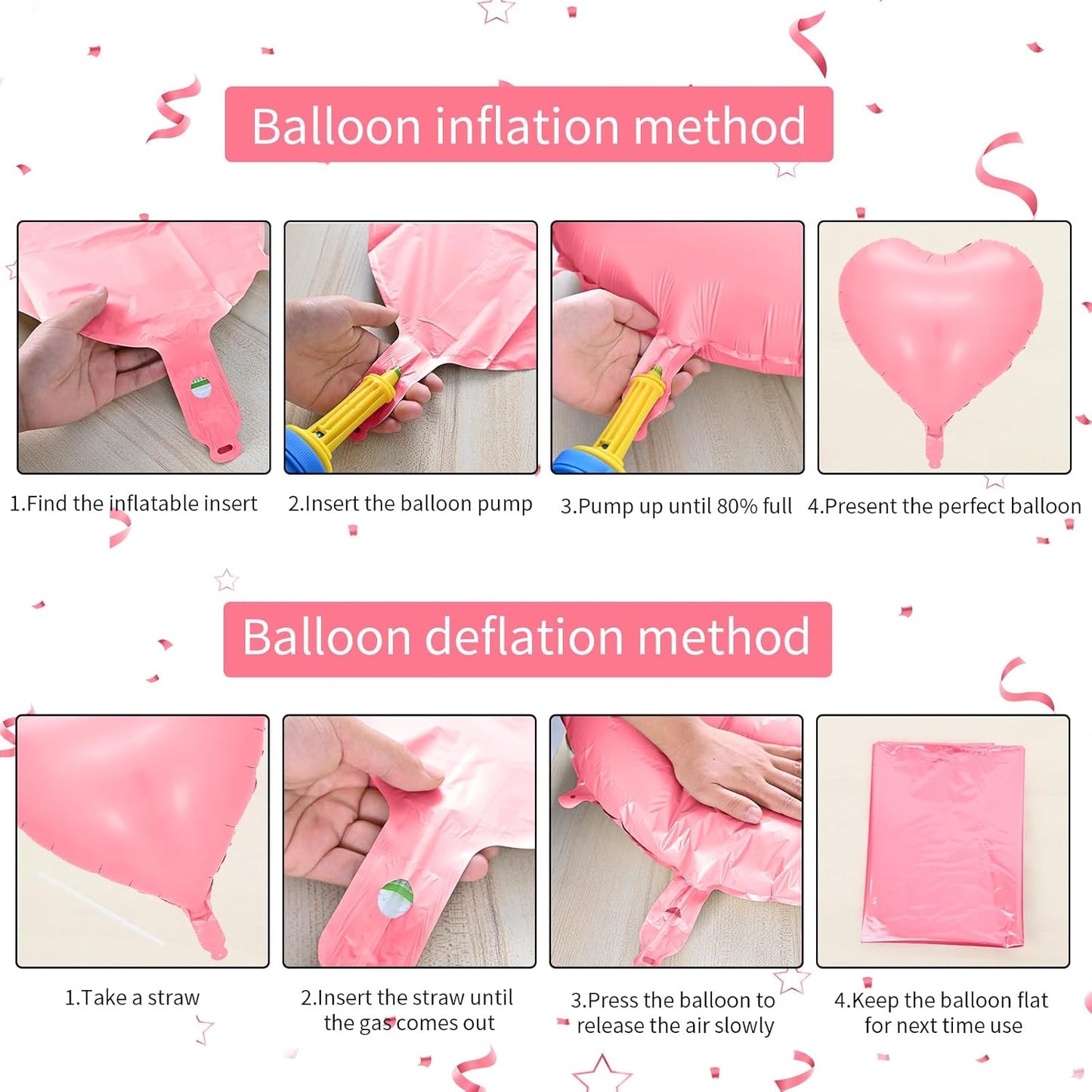 Biapian Pastel Heart Balloons, 10 Pcs Macaron Heart Shape - 18inch Pastel Pink Purple Green Teal Yellow Foil Valentines Balloons for Kids Candy Birthday Wedding Baby Shower Decoration