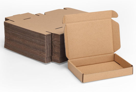 MEBRUDY 6x4x1 Inches Shipping Boxes Pack of 50, Small Corrugated Cardboard Box for Mailing Mailer Packing, Brown