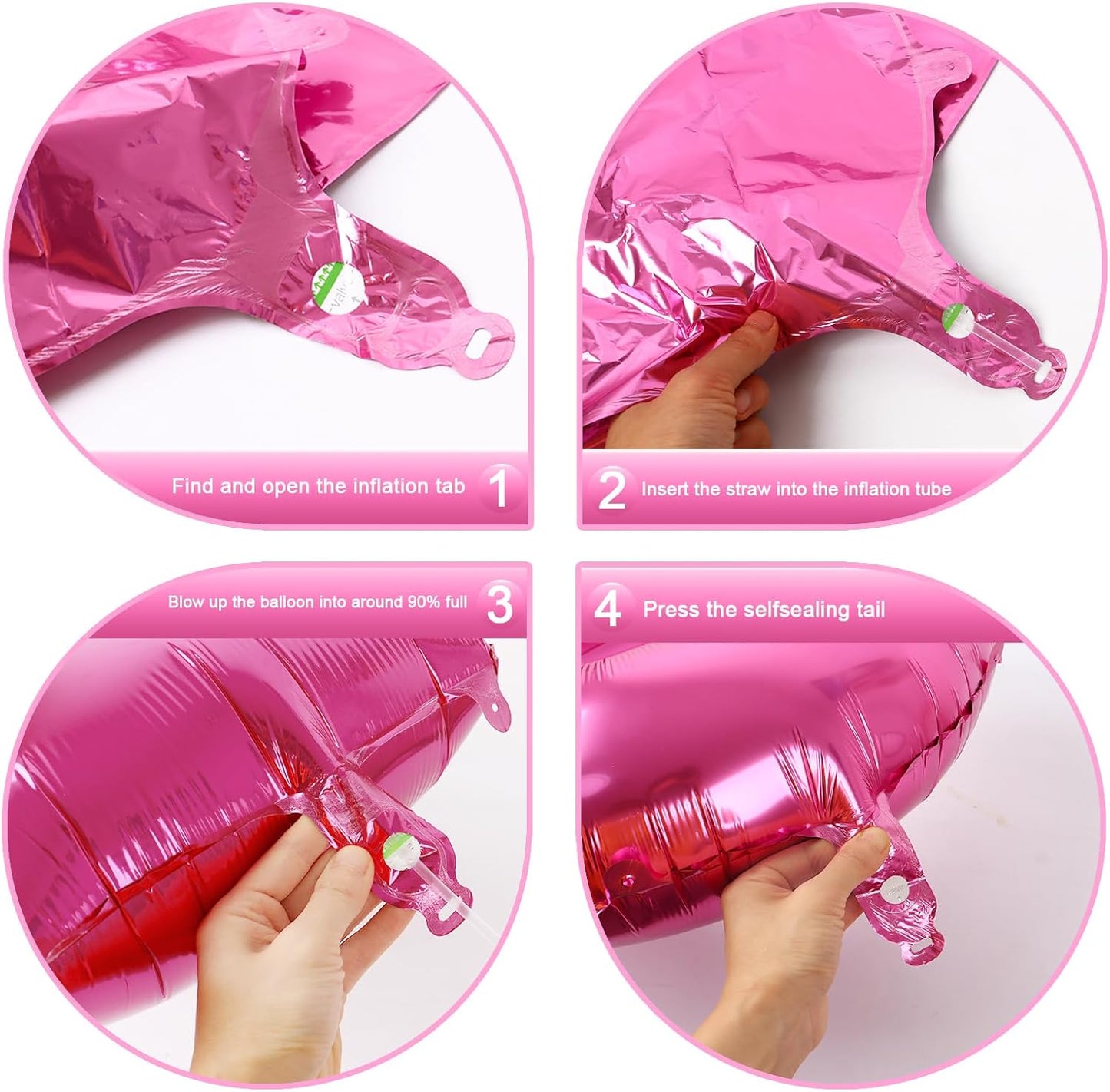 40 Inch Big Pink Number 2 Balloon Birthday Decoration, Number 2 Helium Balloon 12 20 22 23 24 26 28 32 42 Celebration, Boy Girl Baby Anniversary Party Graduations Supplies Decorations