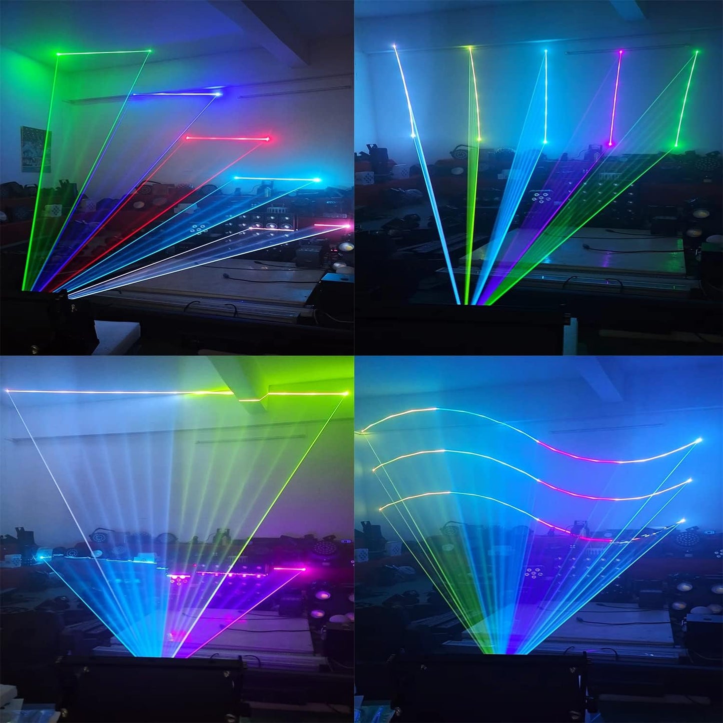 JUNMAN 5W RGB Full Color Animation Stage Effect Light DJ Disco Stage Beam Lights for Party Wedding Event Lighting Show