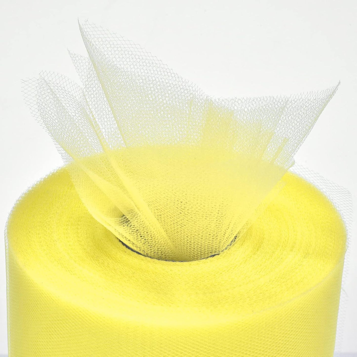 Tulle Rolls 6” by 100 Yards (300 feet) Tulle Roll Spool Fabric for DIY Tutu Skirts Wedding Baby Shower Crafts Decorations Party Supplies(Lemon Yellow)