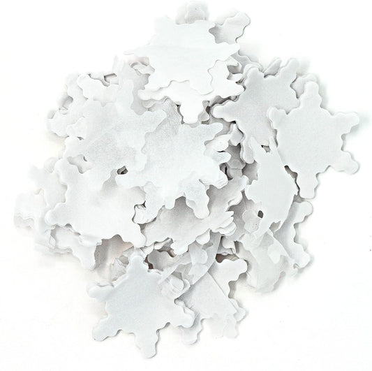 Snowflake Confetti-Biodegradable Tissue- Great for Christmas Decor, Winter Party (White)