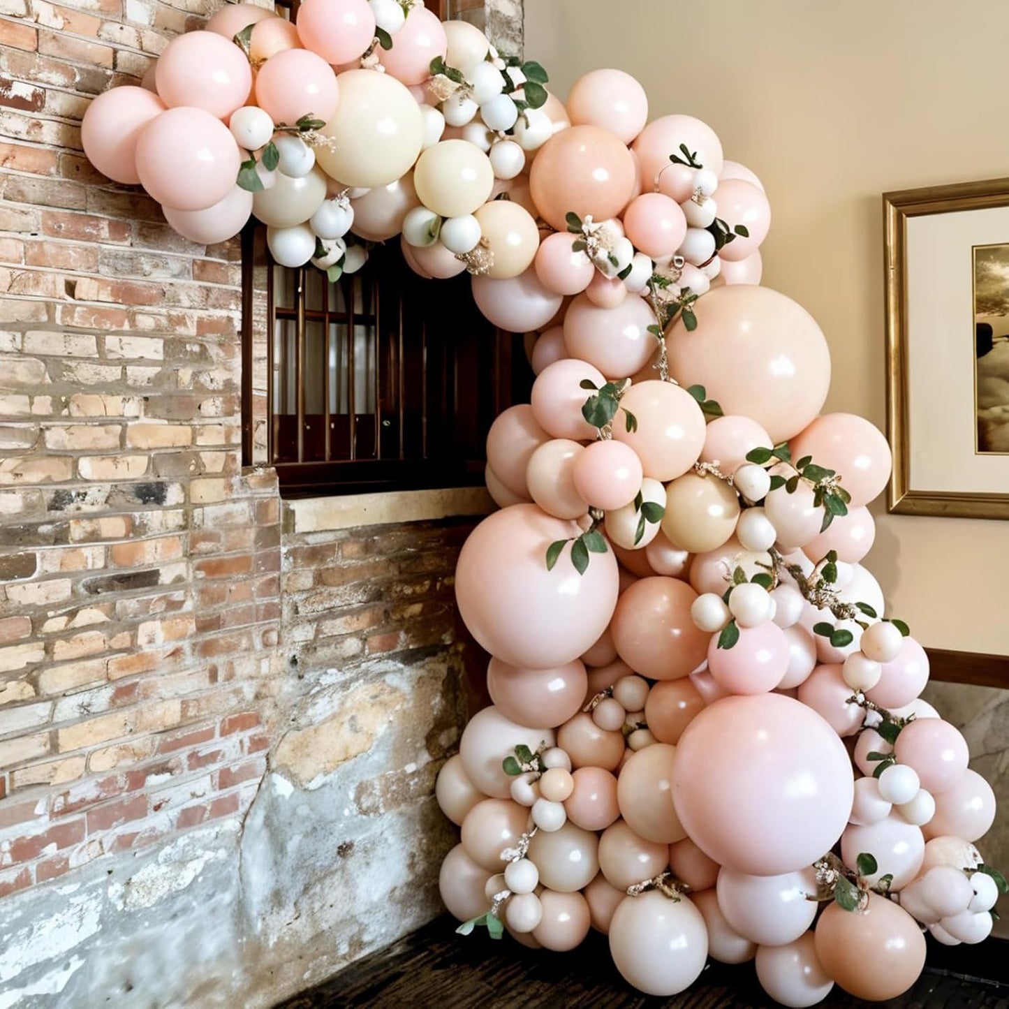 Boho Dusty Pink Balloons, 12 Inch Pastel Light Pink and White Sand Ivory Nude Beige Neutral Balloons for Girls Baby Shower Decorations Birthday Boho Wedding Bridal Engagement Party Backdrop