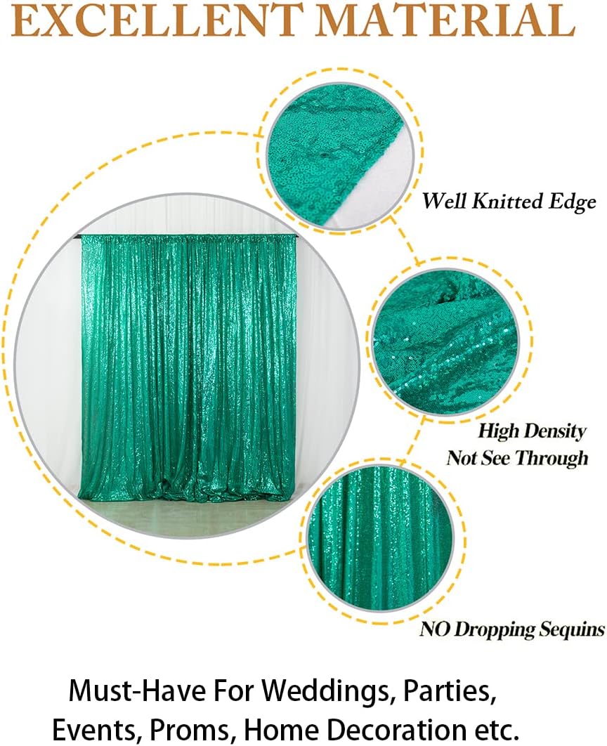 ShiDianYi 8 X 8, Ready to Dispatch,Mint Green Sequin Backdrops Photo Booth Backdrop Party Curtains,Wedding Background Sparkling Photography Prop