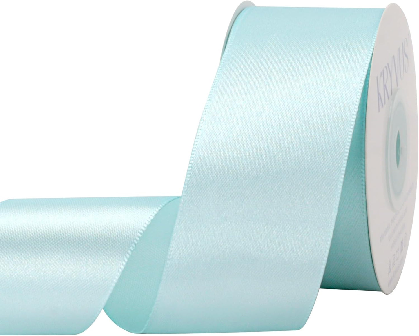 Light Blue Satin Ribbon 1-1/2 inch X Continuous 25 Yards, Single Face Polyester Ribbon Perfect for Gift Wrapping, Flower Bouquet, Wedding Decor, Crafts, Bow Making, Sewing and More