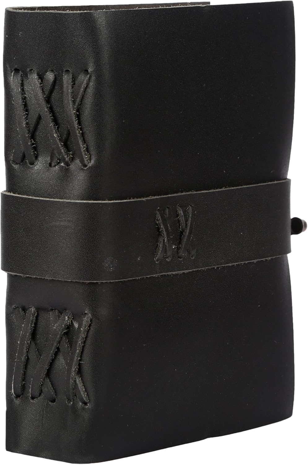 Vintage Leather Journal Handmade Buffalo Non-Refillable Deckle Edge Paper – Leather Bound Journal for Women, Men C-Lock Closure Ideal for Writing & Travel for Artists (Black)