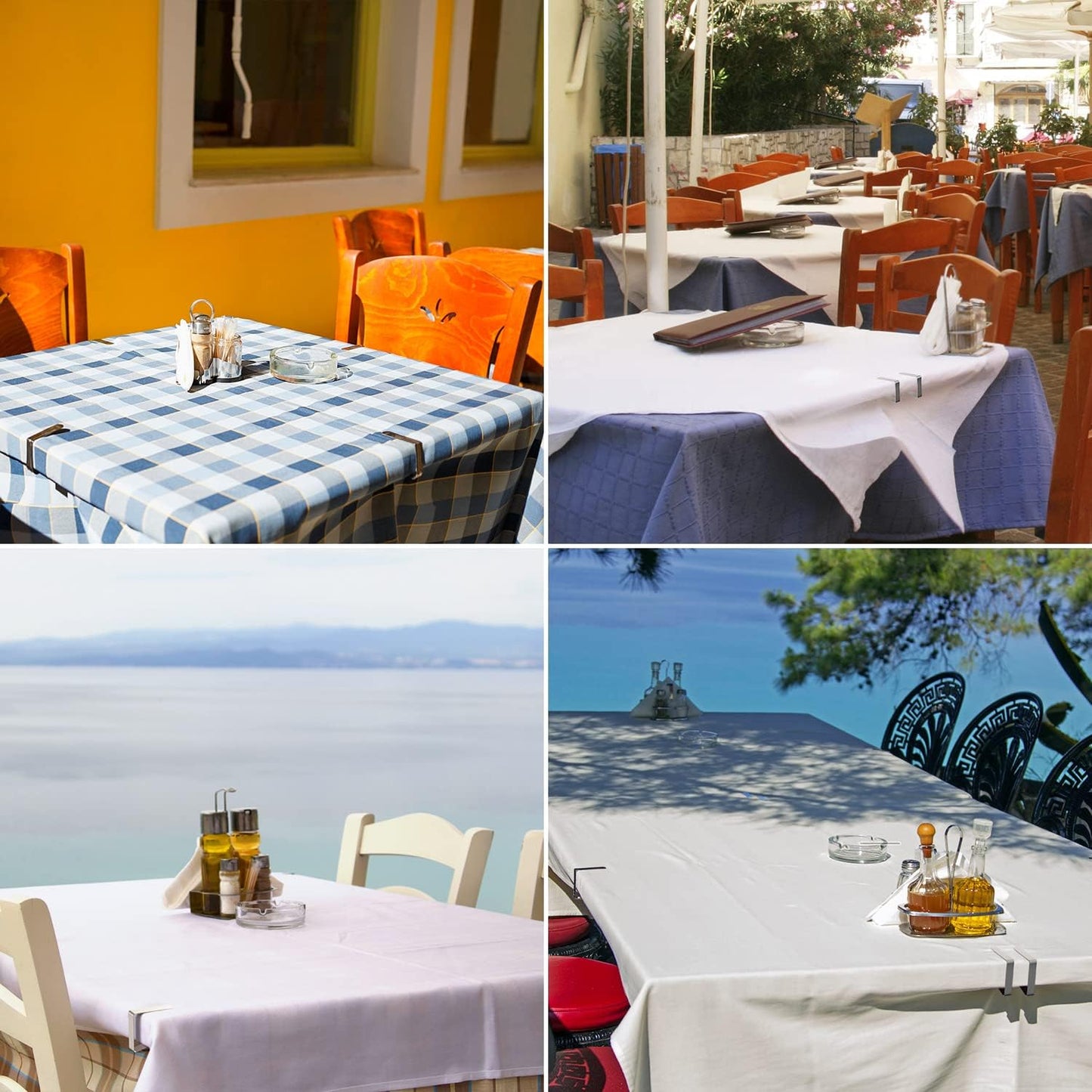 TriPole Tablecloth Clips 16 Pack Large Picnic Table Cover Clips Stainless Steel Tablecloth Clamps for Outdoor Home Kitchen Restaurant Wedding Party, Fit for 1.7”-2.75” Thick Folding Wooden Tables