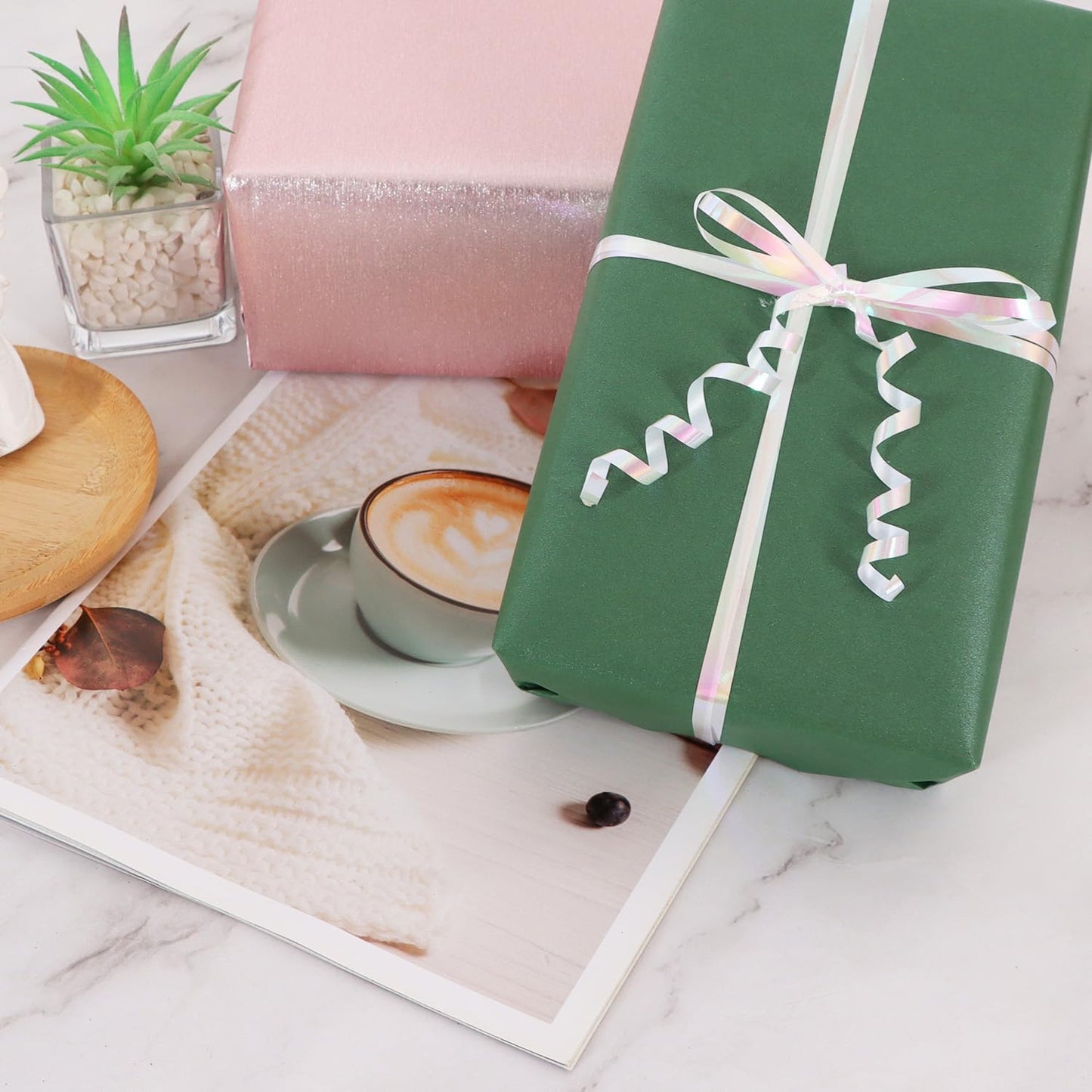 BEISHIDA 500 Yards White Ribbons Curling Ribbon 5mm for Gift Wrapping, Thin Curly Ribbon for Craft Balloon String Birthday Party Decoration Embellish Wedding