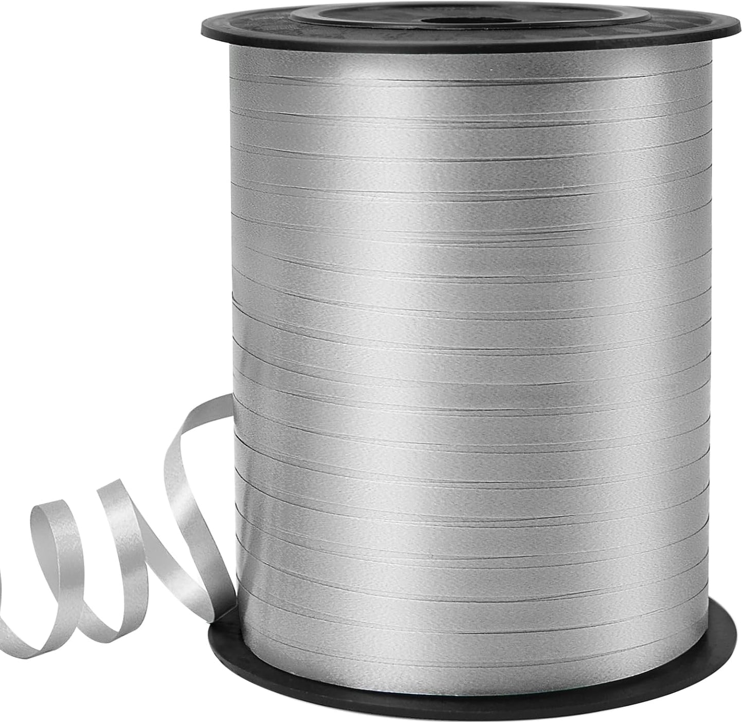 Silver Curling Ribbon - 500 Yard Curly Gift Ribbon for Wrapping, Balloons & Floral Arrangements