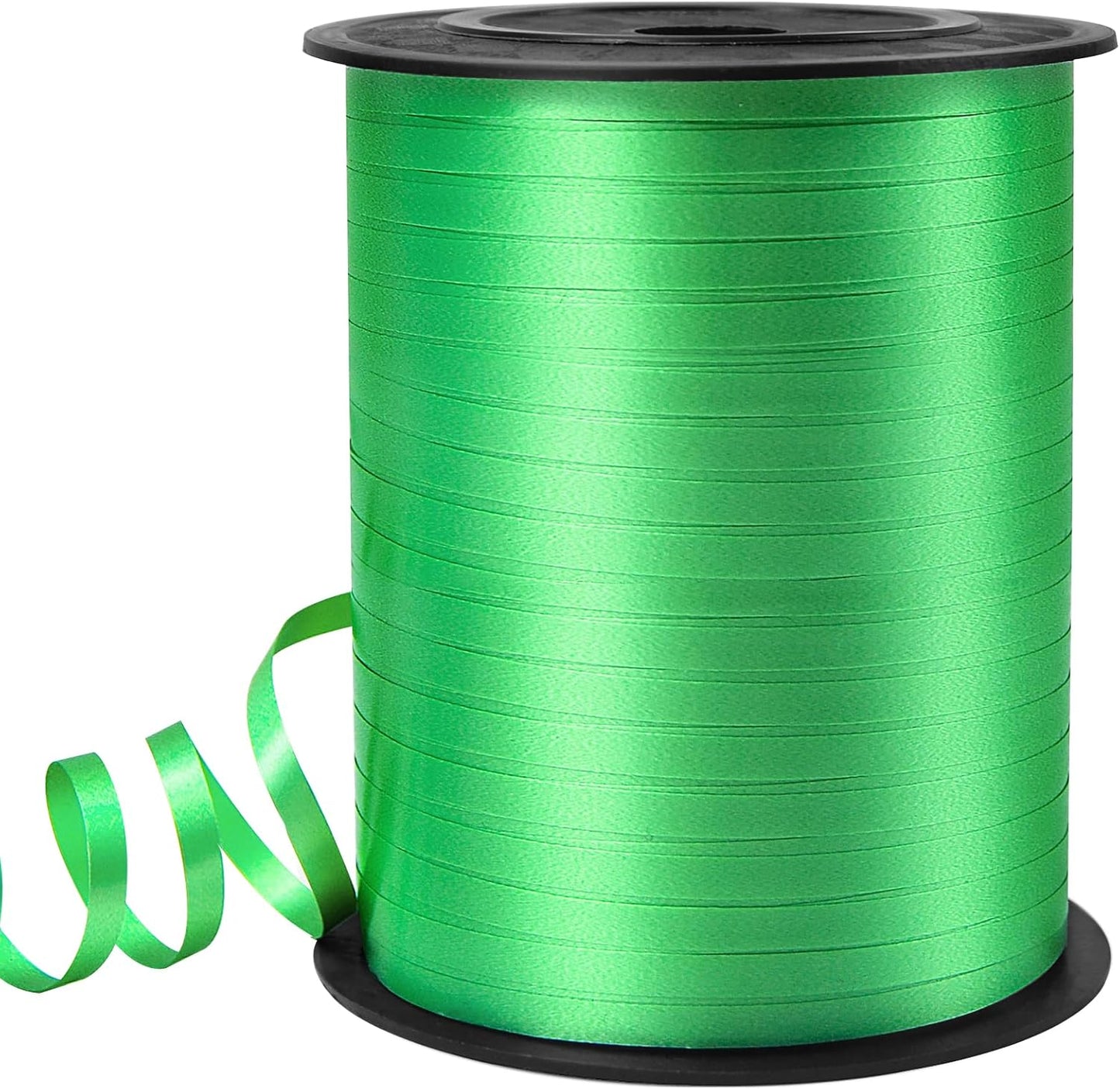 Dark Green Curling Ribbon - 500 Yard, Curly, Thin 3/16" Gift Ribbon for Wrapping, Balloons & Floristry