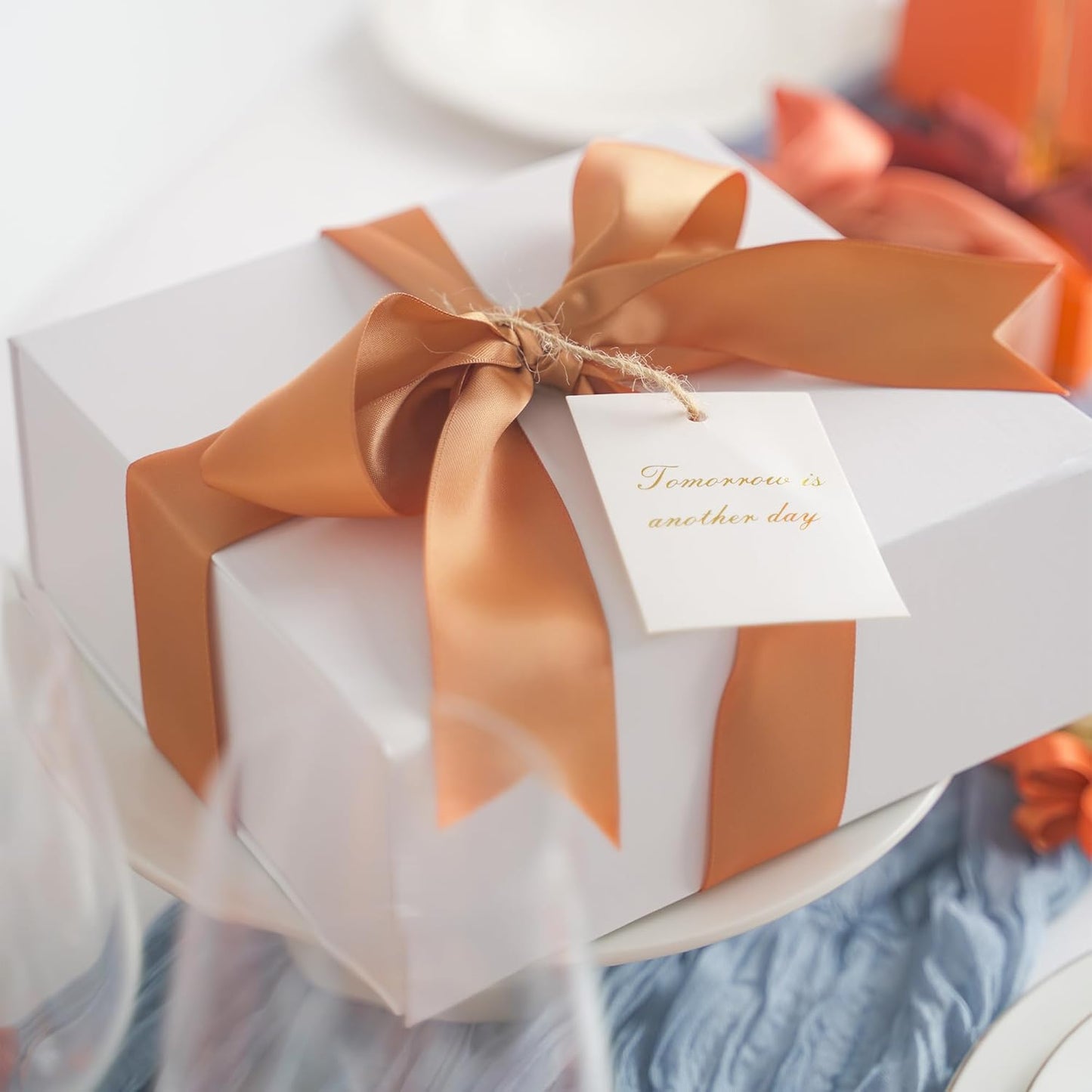 HUIHUANG Terracotta Ribbon 1-1/2 inch Double-Faced Satin Ribbon 50 Yards Terracotta Silk Satin Ribbon for Fall Wedding, Crafts, Gift Wrapping, Flower Bouquet, Invitations, Holiday Decor, Bows Making