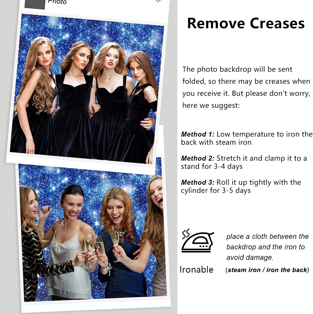 YongFoto Blue Glitter Backdrop 8x6.5ft Silver Light Spots Navy Blue Sequin Bokeh Photography Background Birthday Bridal Shower Wedding Photography Background Party Banner Decor Portraits Photoshoot