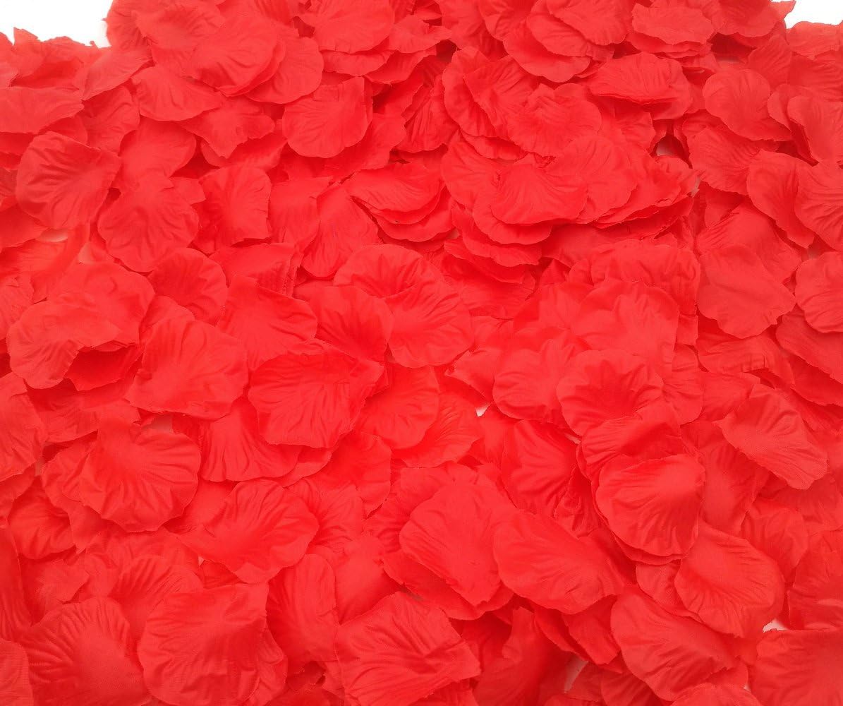 CODE FLORIST 2200 PCS Red Silk Rose Petals Wedding Flower Decoration