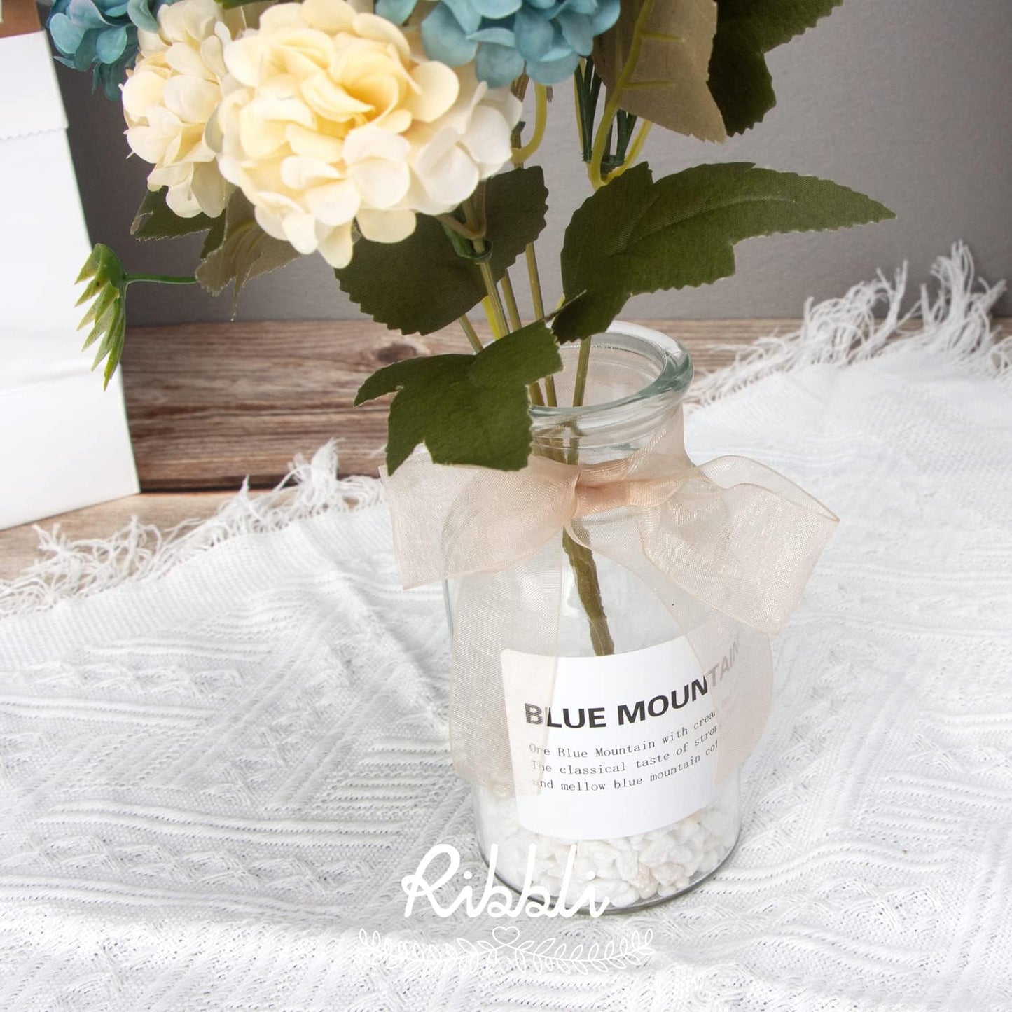 Ribbli Champagne Organza Ribbon,1 Inches x Continuous 50 Yard, Champagne Sheer Ribbon for Gift Wrapping,Cookie Wrapping,Wedding Decoration,All Crafting and Sewing