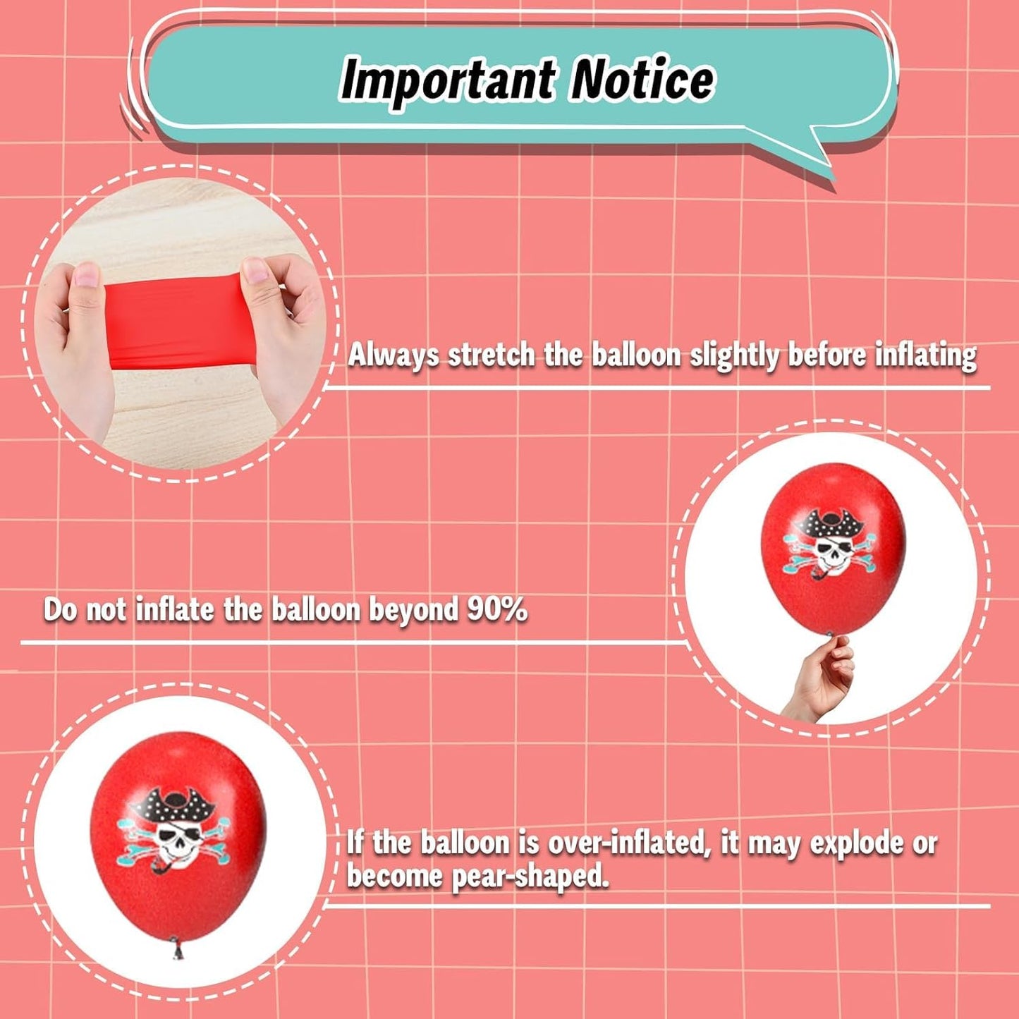 Pirate Balloons, 12 Inch Teal Black Red Confetti Balloons with Pirate Design for Boy Pirate Ship Theme Birthday Party Sea Sailing Graduation Halloween Baby Shower Decorations