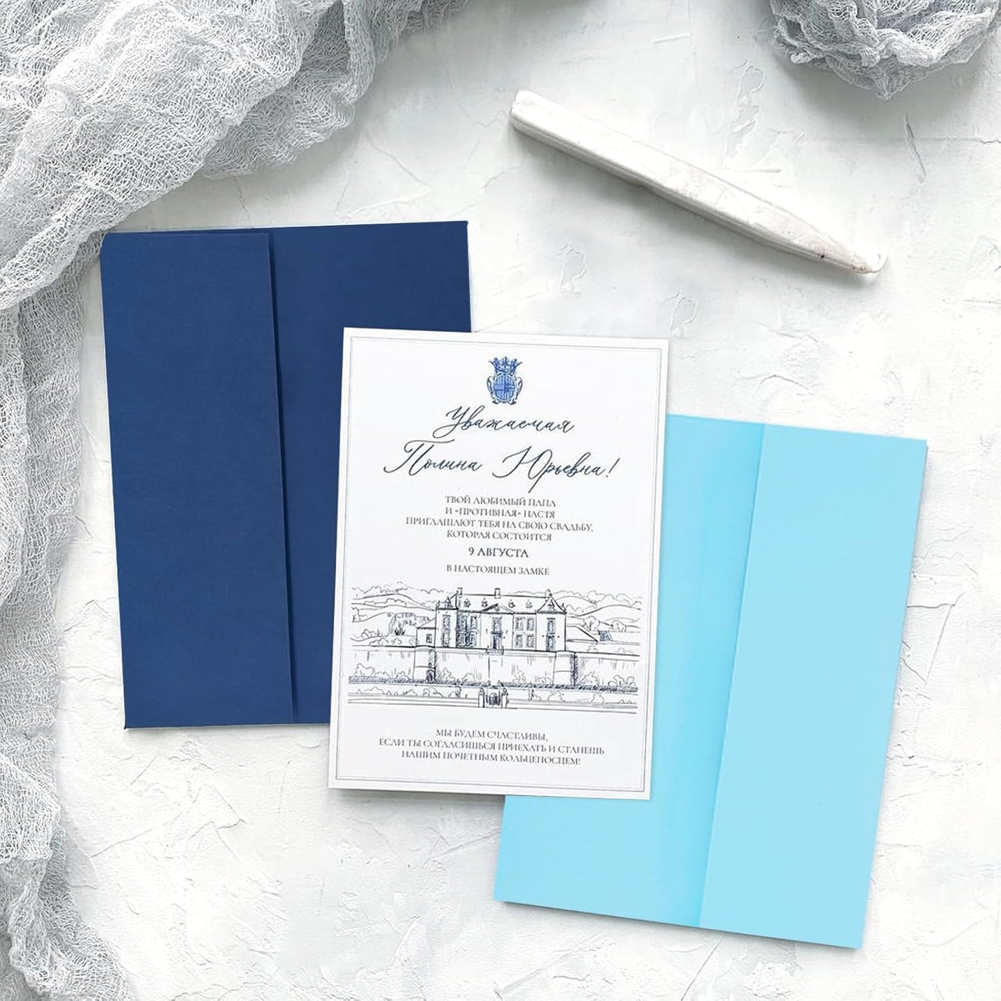 A7 Navy Blue Invitation 5x7 Envelopes 100 Count- Self Seal, Square Flap,Perfect for 5x7 Cards, Weddings, Birthday, invitations, Graduation, Baby Shower, 5.25 x 7.25 Inches, 100 Pack, (Navy blue)