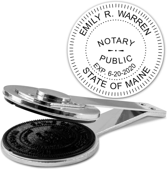 MaxMark Insert Only for Notary Seal Round Desk Embosser for Maine State