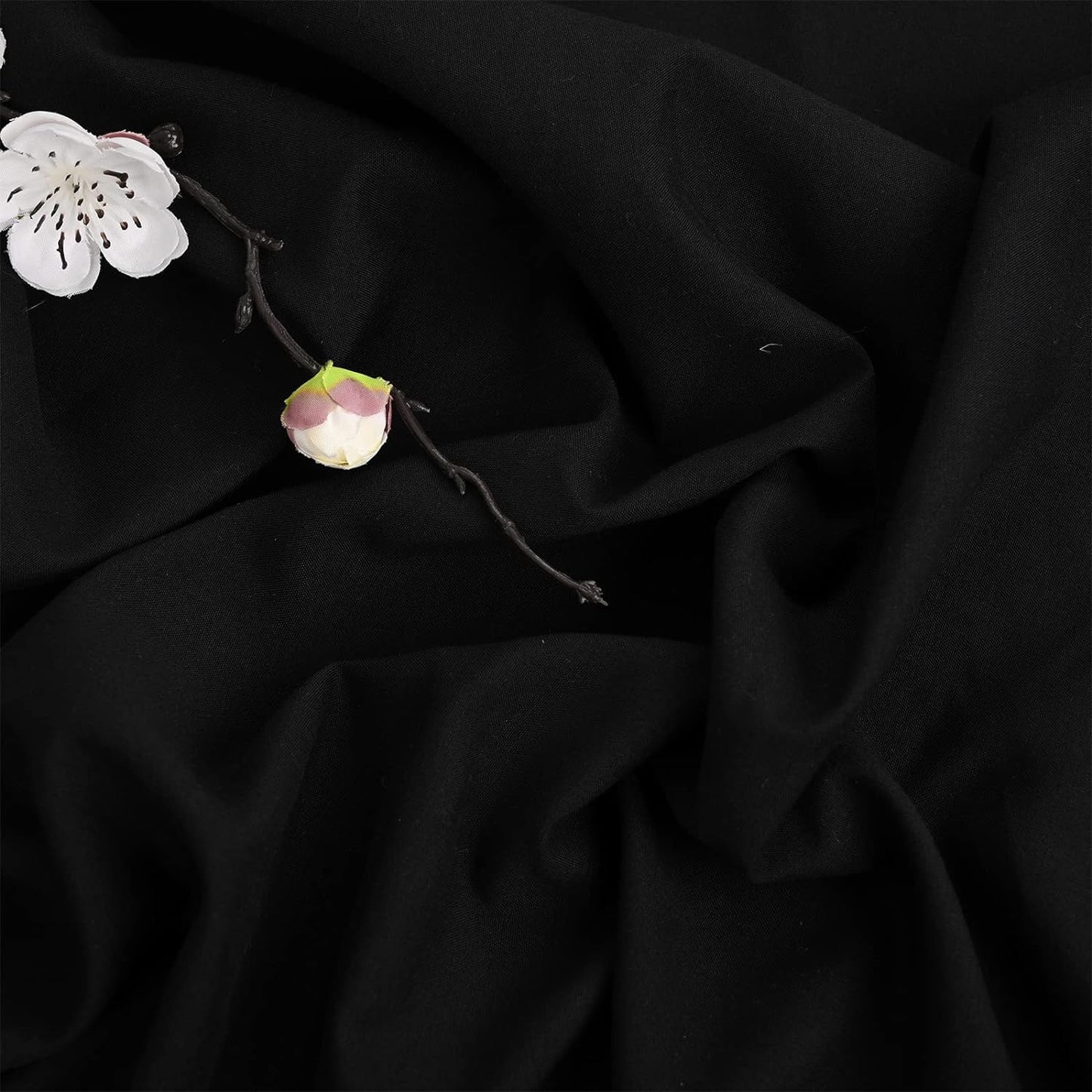 12 Pack 120 Inch Round Tablecloth, Black Polyester Fabric Table Cloth for Round Table, Washable Tablecover for Wedding Party Dining Buffet Banquet Restaurant and Camping