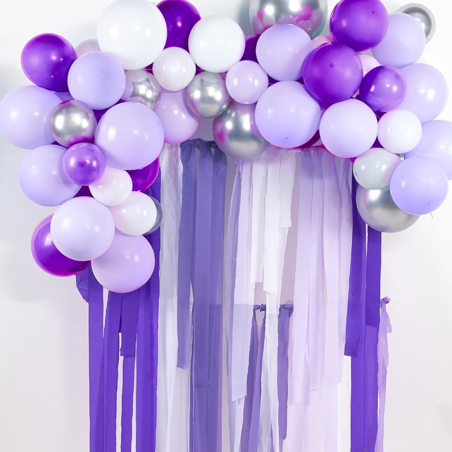 PartyWoo Purple and Gold Crepe Paper Streamers 4pcs 328ft Pack of Metallic Gold Dark Purple Crepe Paper Streamers for Birthday Wedding Gender Reveal Baby Shower Princess Mardi Gras Party Decorations