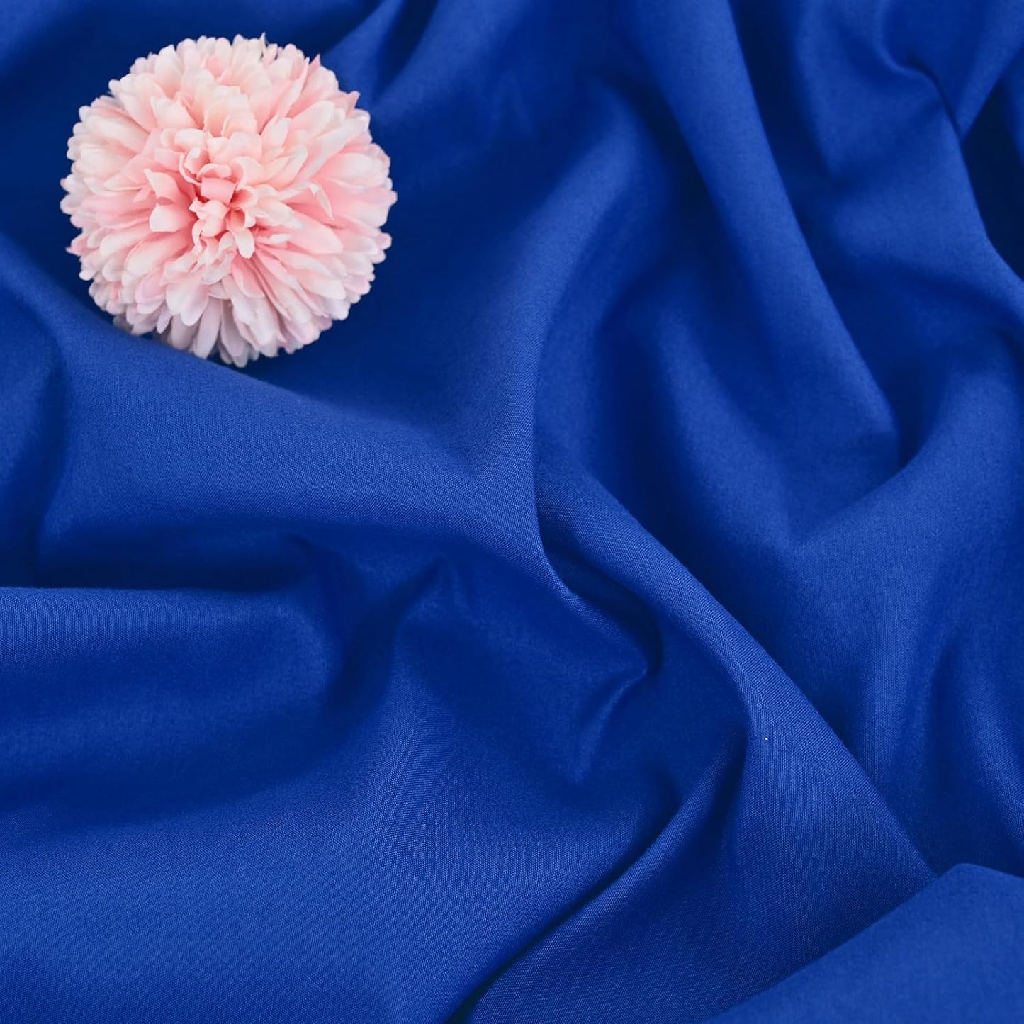 Fani 12 Pack 90 Inch Royal Blue Polyester Round Tablecloth, Stain and Wrinkle Resistant, Washable Table Cover for Wedding Party, Dining Table, Buffet, Parties, Camping