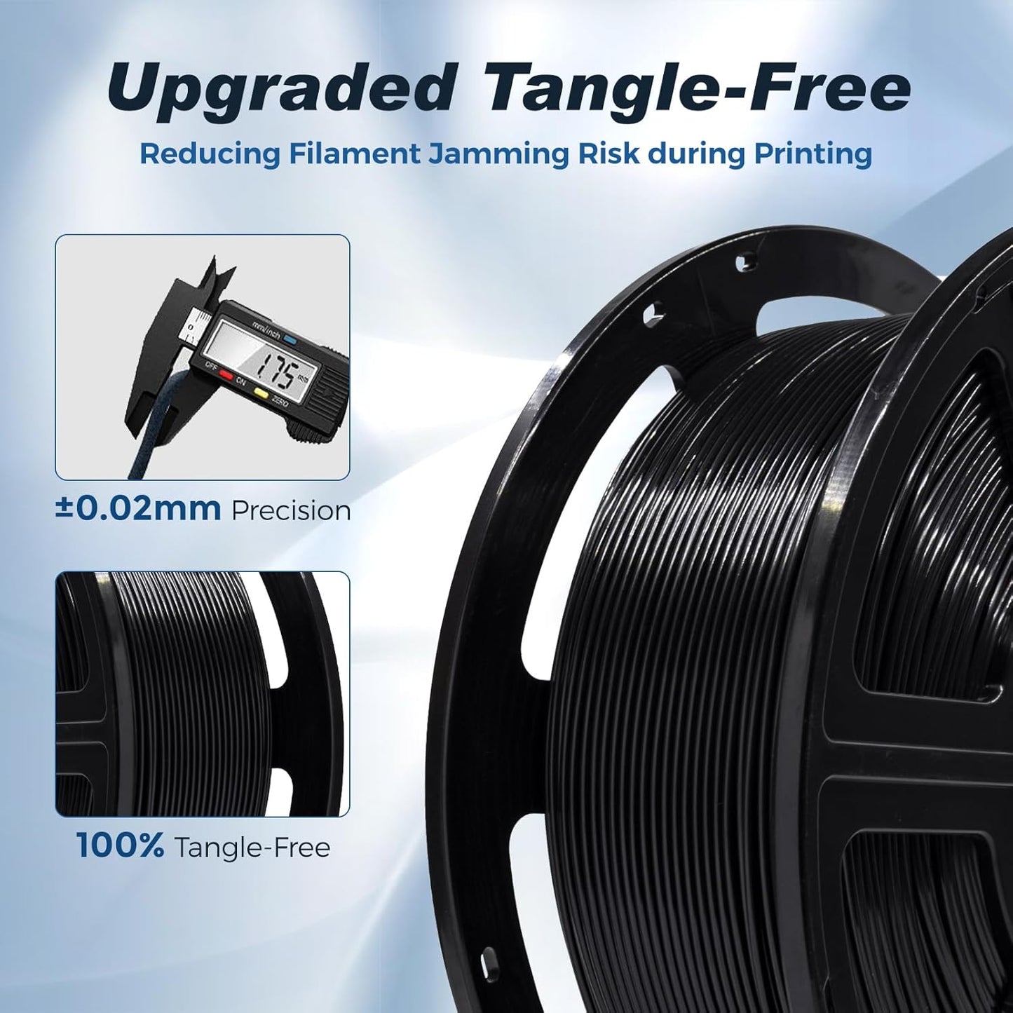 FLASHFORGE High Speed PLA Filament, 1.75mm, 500mm/s, High Speed Printing, Fast 3D Printer Filament, Robust and High Flow for Fast Printing, 2.2lbs/Spool