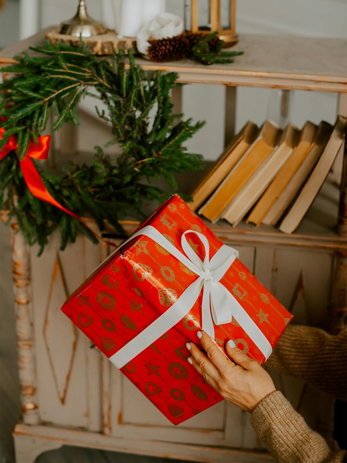 5/8 Inch White Satin Ribbon 50 Yards Solid Fabric Ribbons for Gift Wrapping, Crafts and DIY Projects, Bows Making, Wedding, Party, Holiday Decor