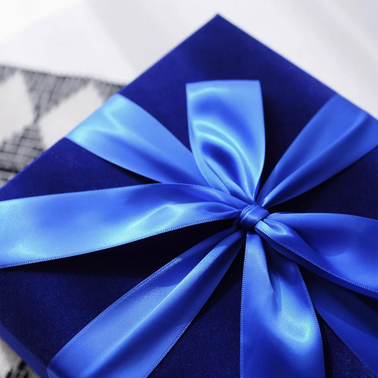 1-1/2 Inch Royal Blue Satin Ribbon 50 Yards Solid Fabric Ribbons for Gift Wrapping, Crafts, Floral Arrangements, Wedding, Party, Holiday and Home Decor