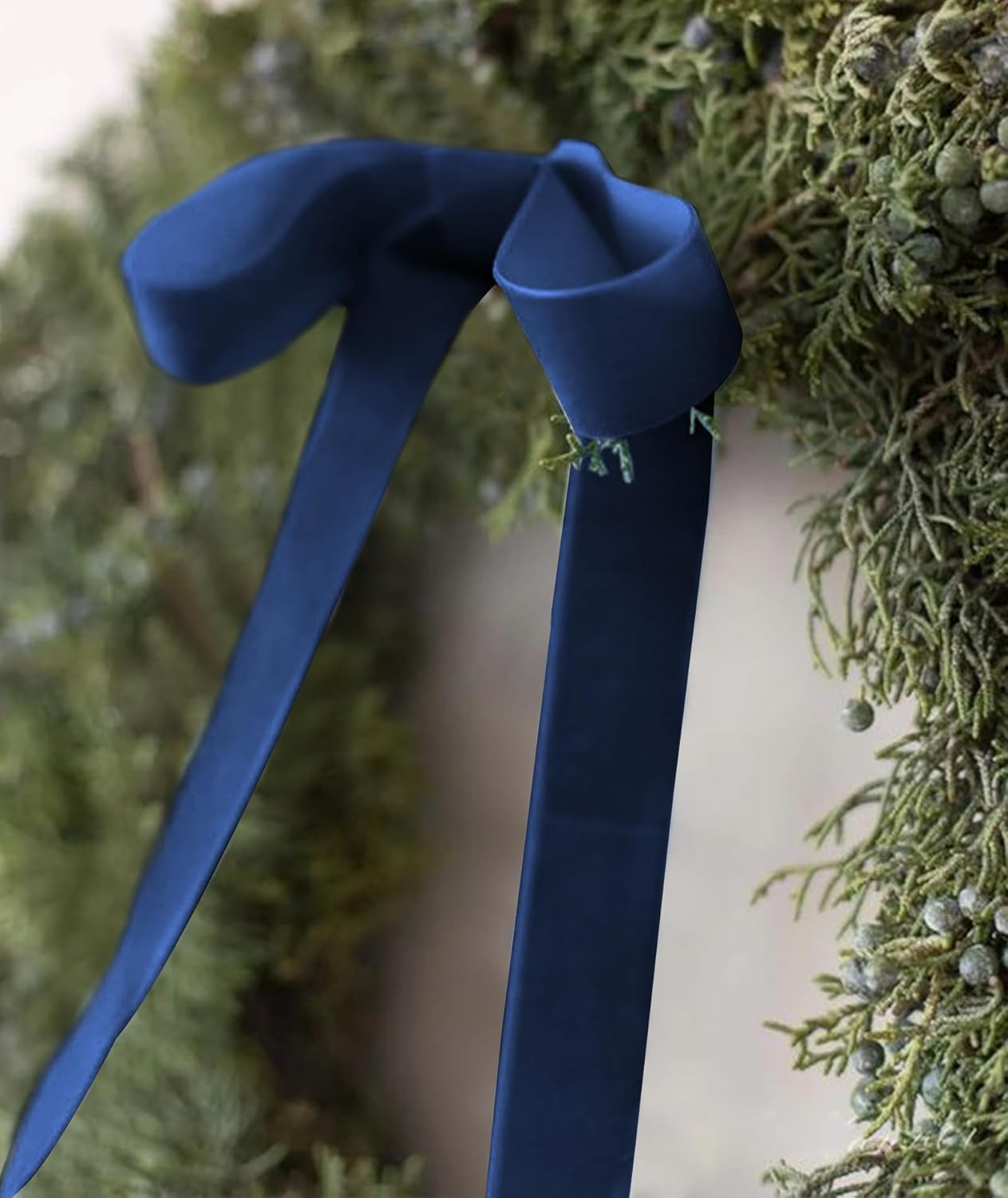 Royal Blue Velvet Ribbon 1.5'' 25 Yards for Christmas Tree, Gift Wrapping, Flower Bouquet, Wreath Decorations, Bow Making