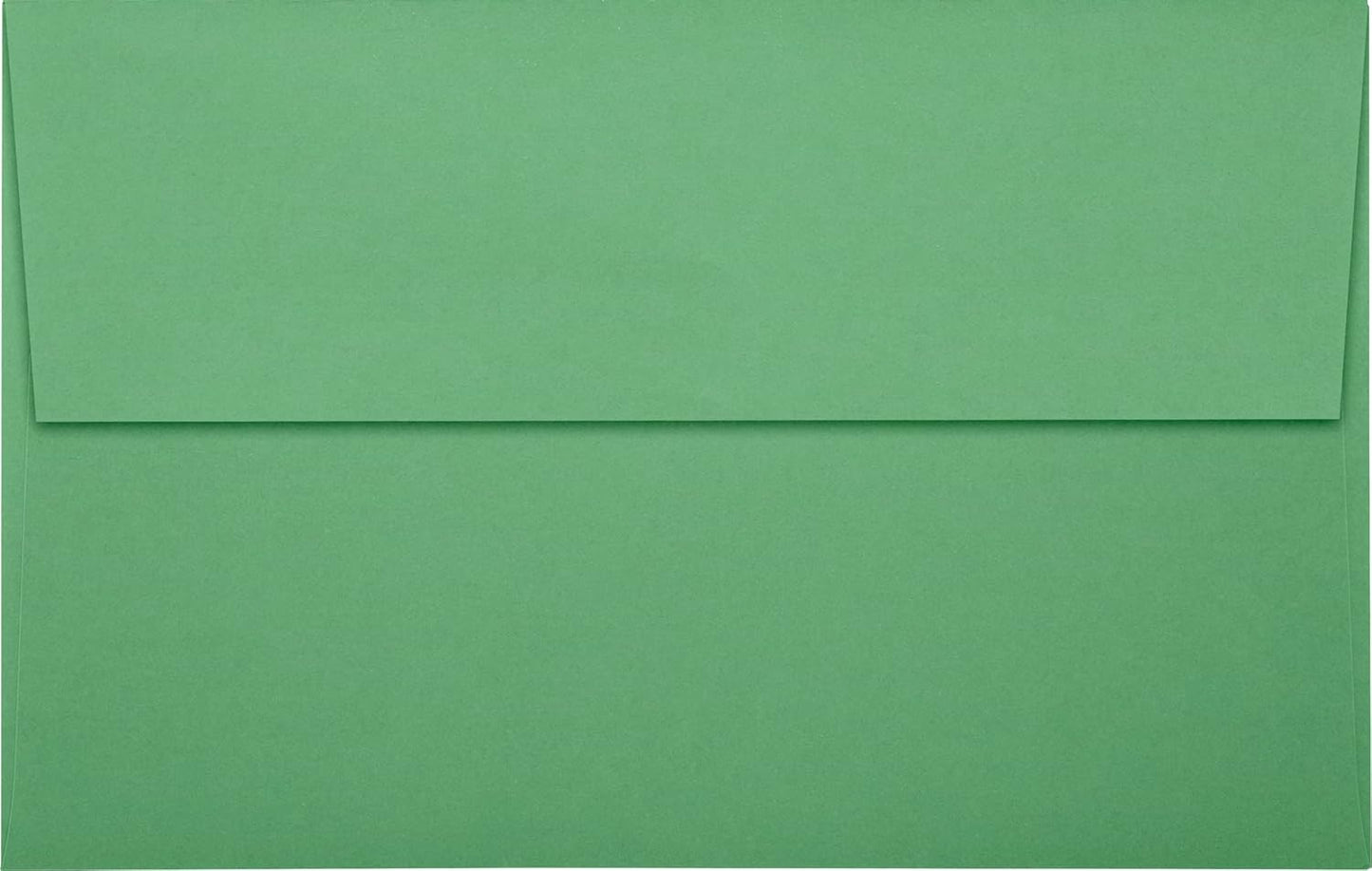 LUXPaper A10 Invitation Envelopes | Peel & Press | 6" x 9 1/2" | Holiday Green | 80lb. Text | 50 Qty