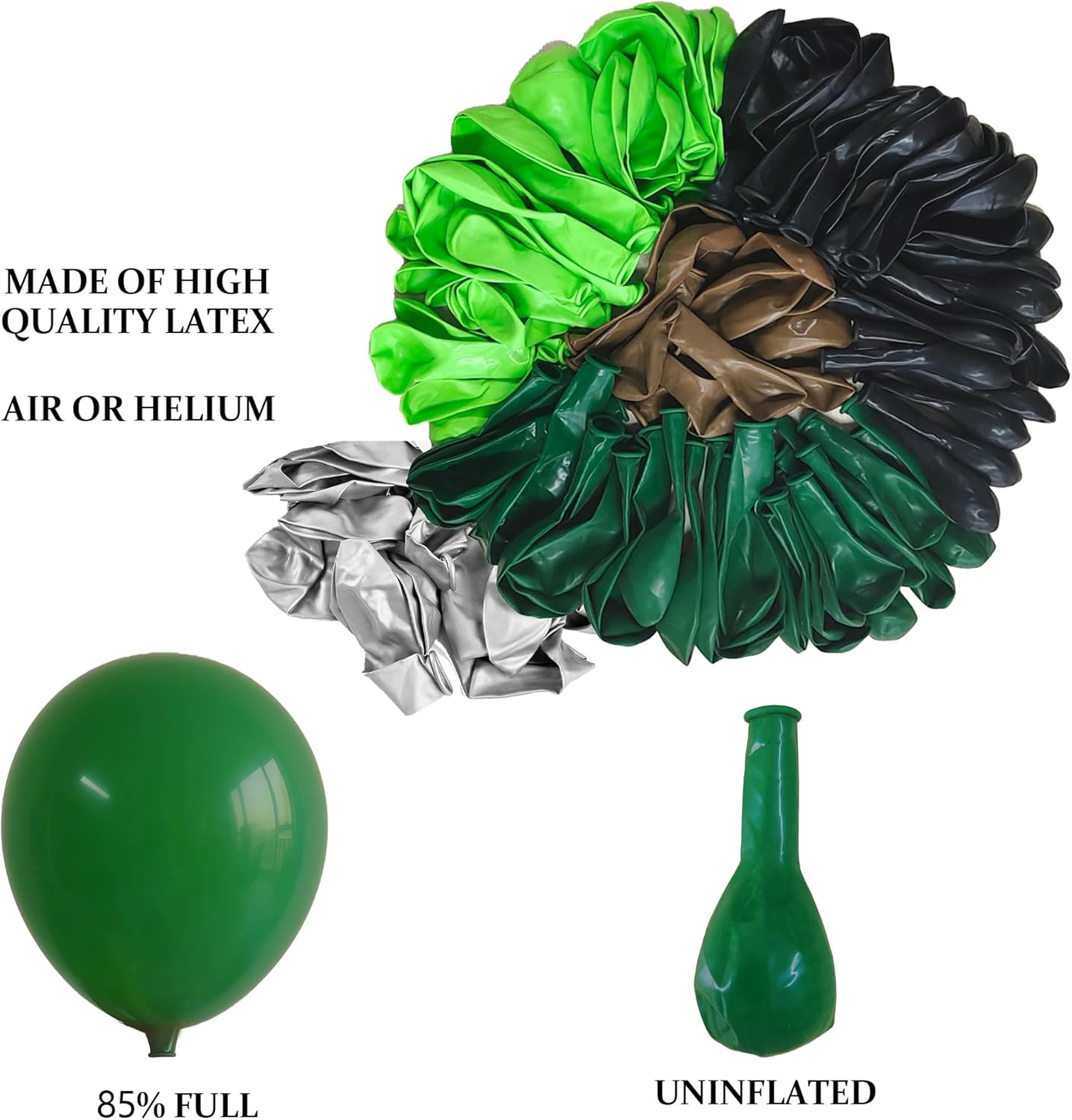 HYOWCH Video Game Party Supplies, 115Pcs Video Game Birthday Party Balloon Arch, Black Green Brown Balloon Garland Arch Decorations Birthday Backdrop