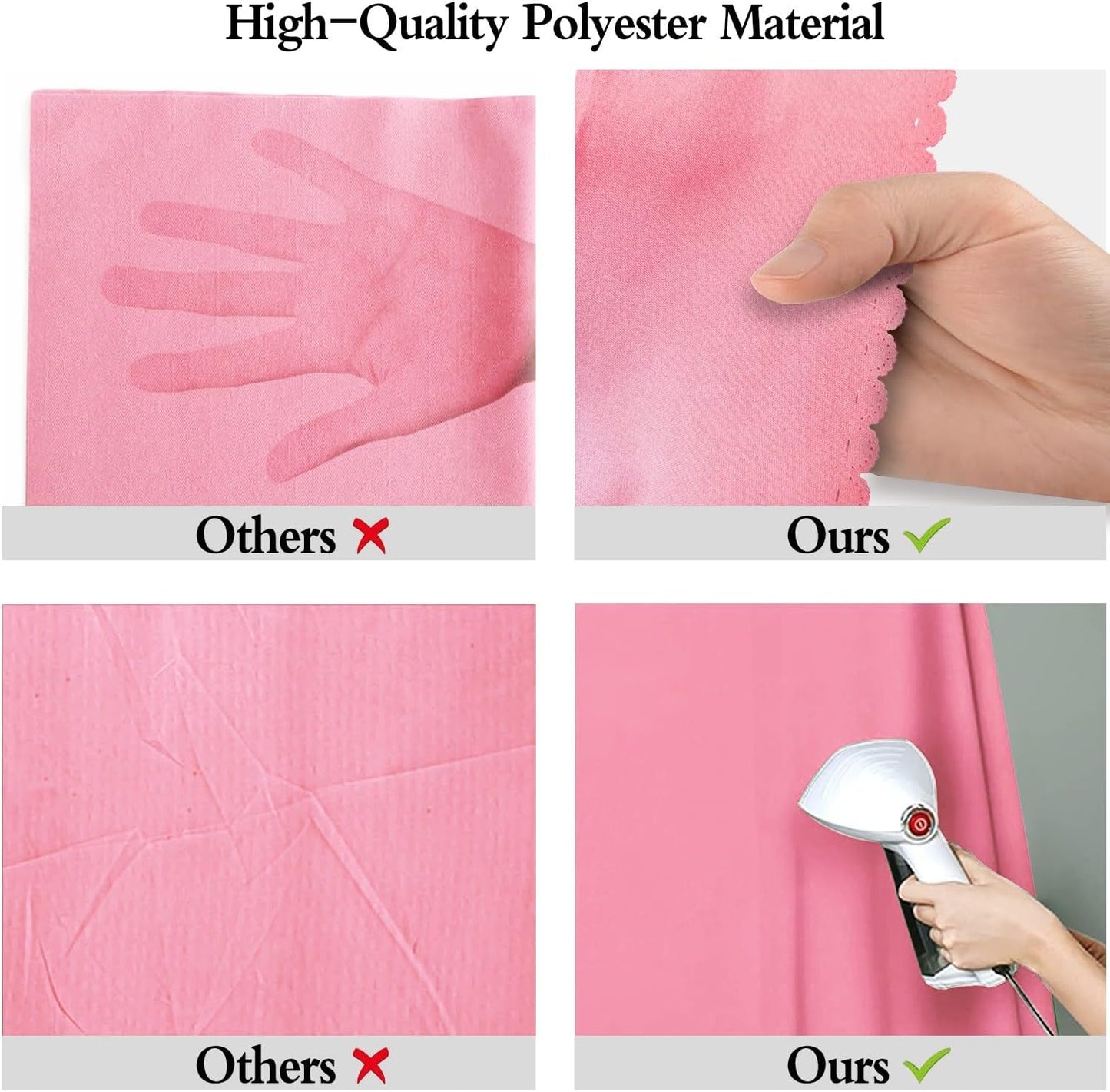 10x20FT Large Pink Backdrop Background for Photography Photo Booth Backdrop for Photoshoot Background Screen Video Recording Parties Curtain